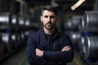 Portrait Of A Serious Warehouse Worker