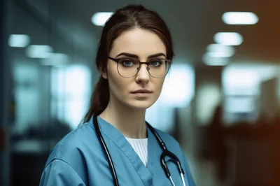 Portrait Of A Professional Female Doctor In Hospital