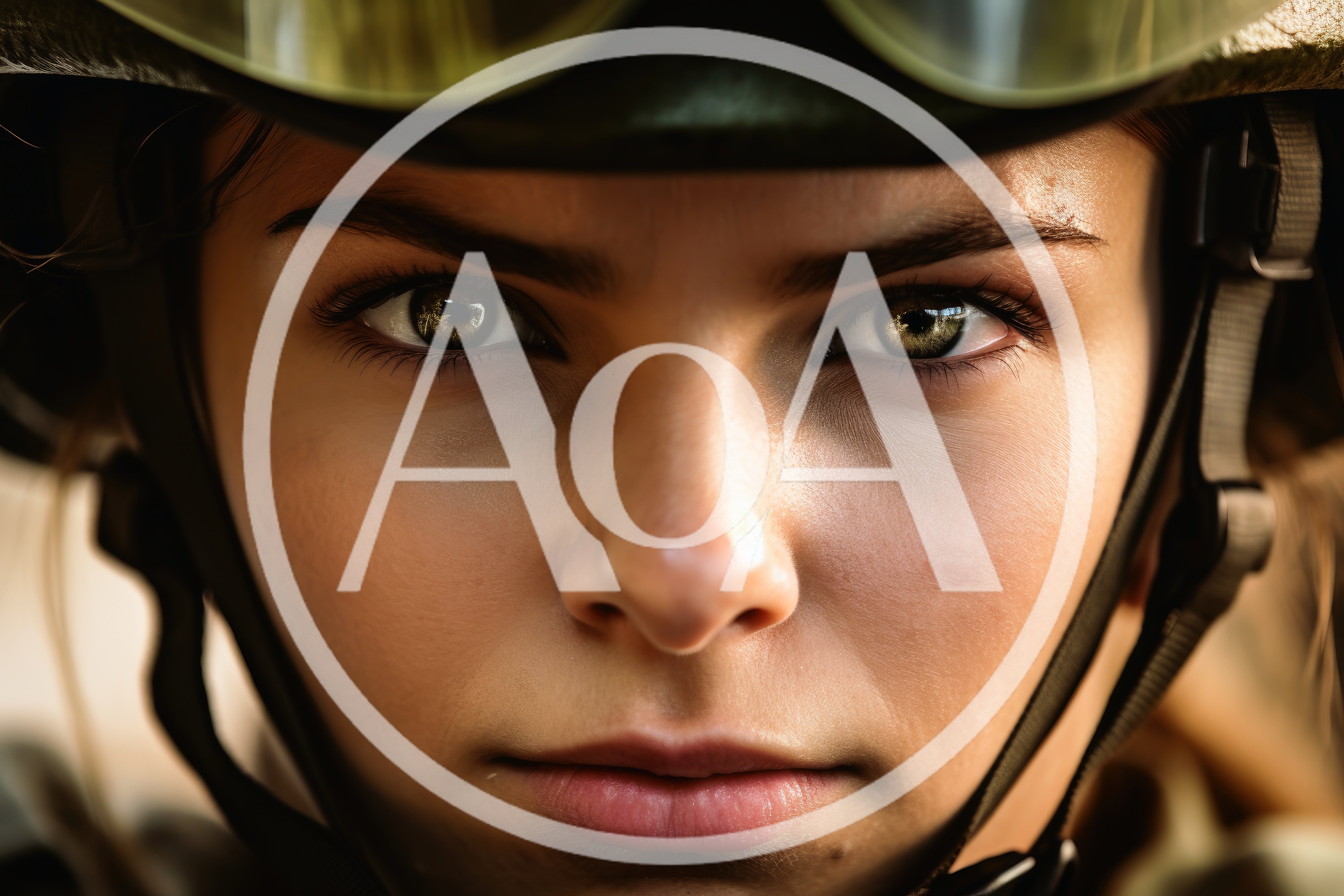 Close Up Portrait Of A Female Soldier
