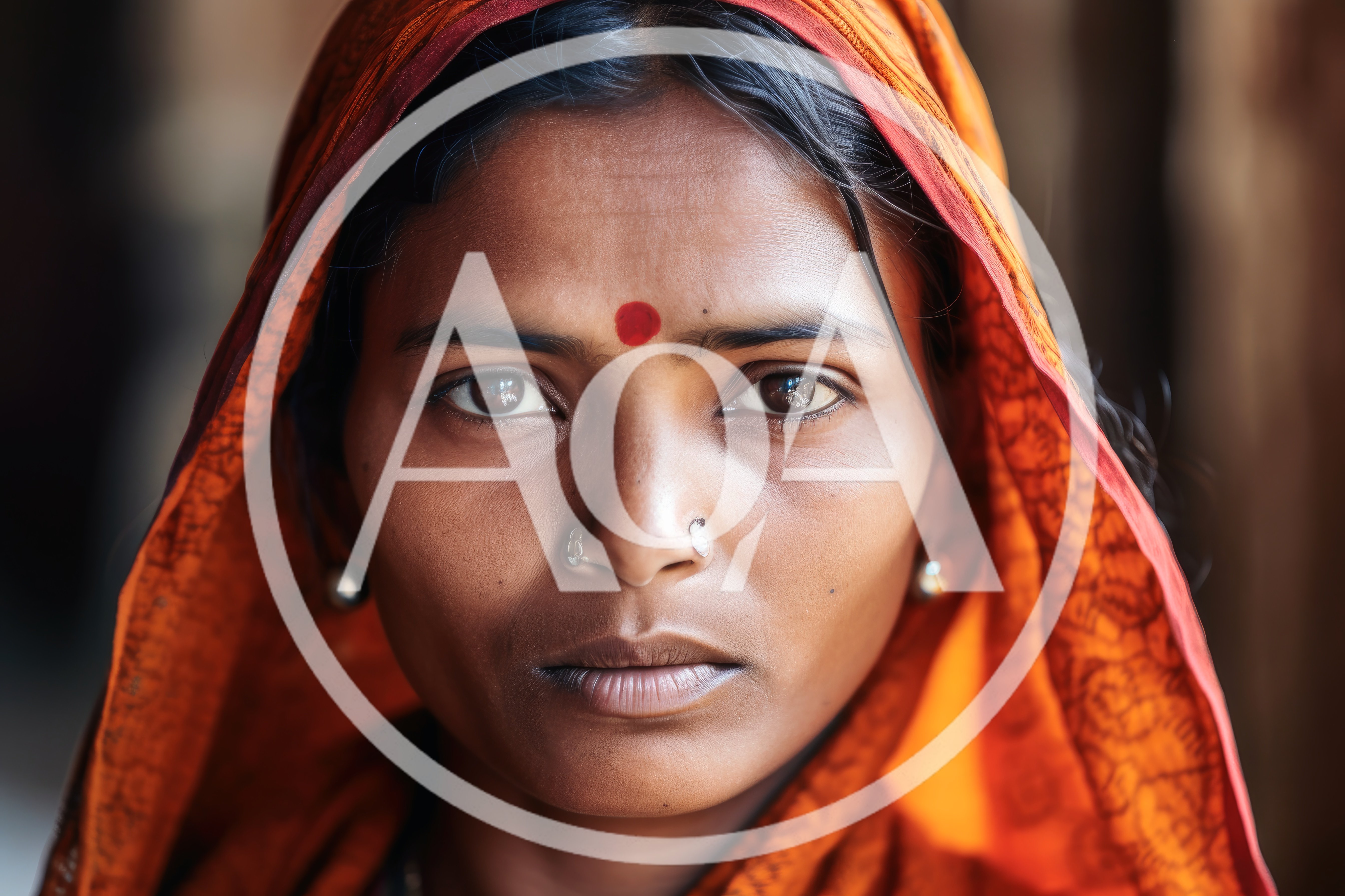 Portrait Of A Young Indian Woman In Traditional Attire