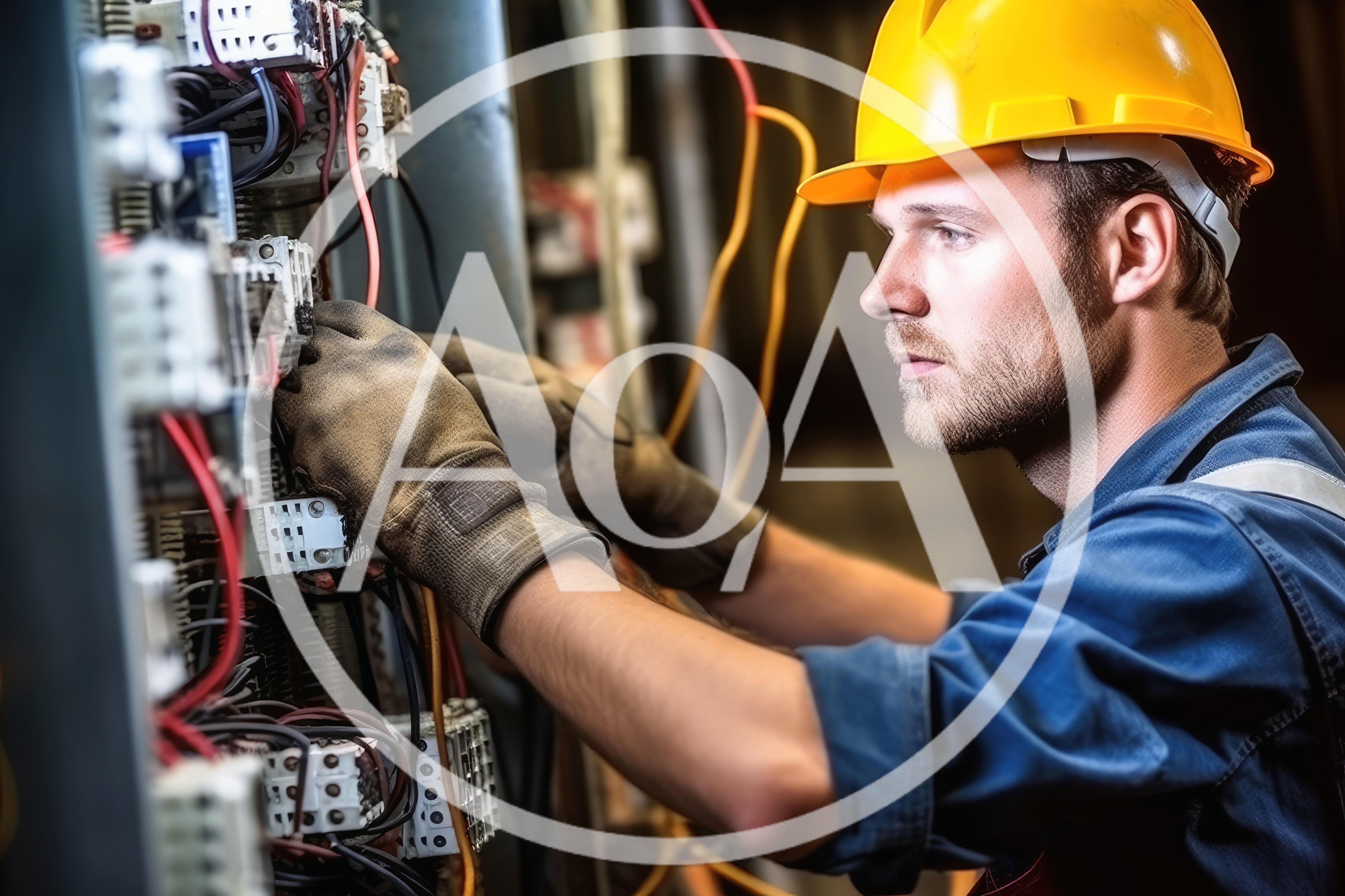 Electrician Working On Industrial Electrical Control Panel