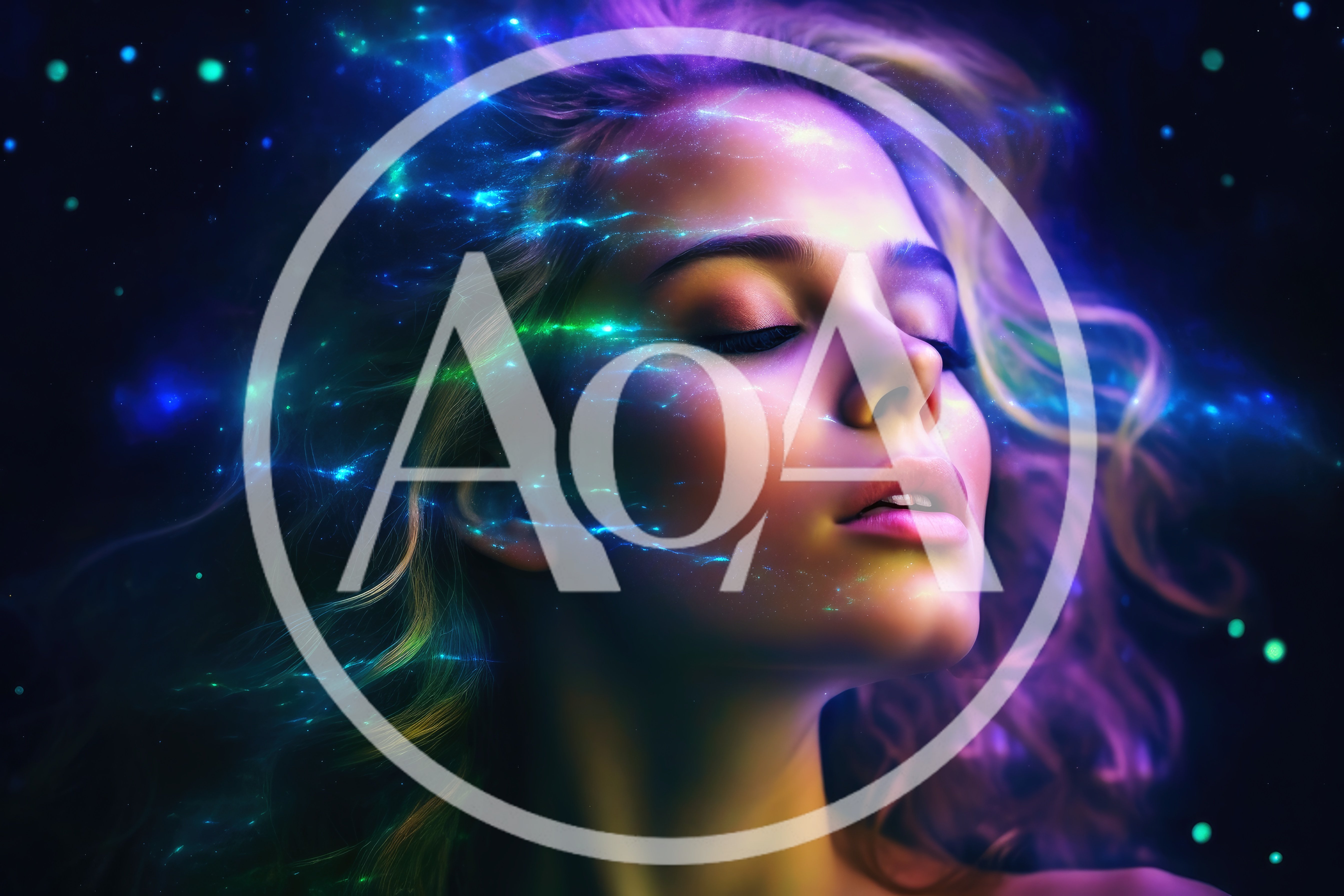 Ethereal Woman With Cosmic Energy And Glowing Stardust
