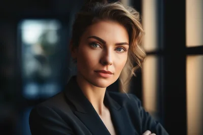 Professional Businesswoman Portrait In A Modern Office Setting