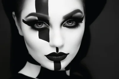Portrait Of A Woman With Avant Garde Makeup