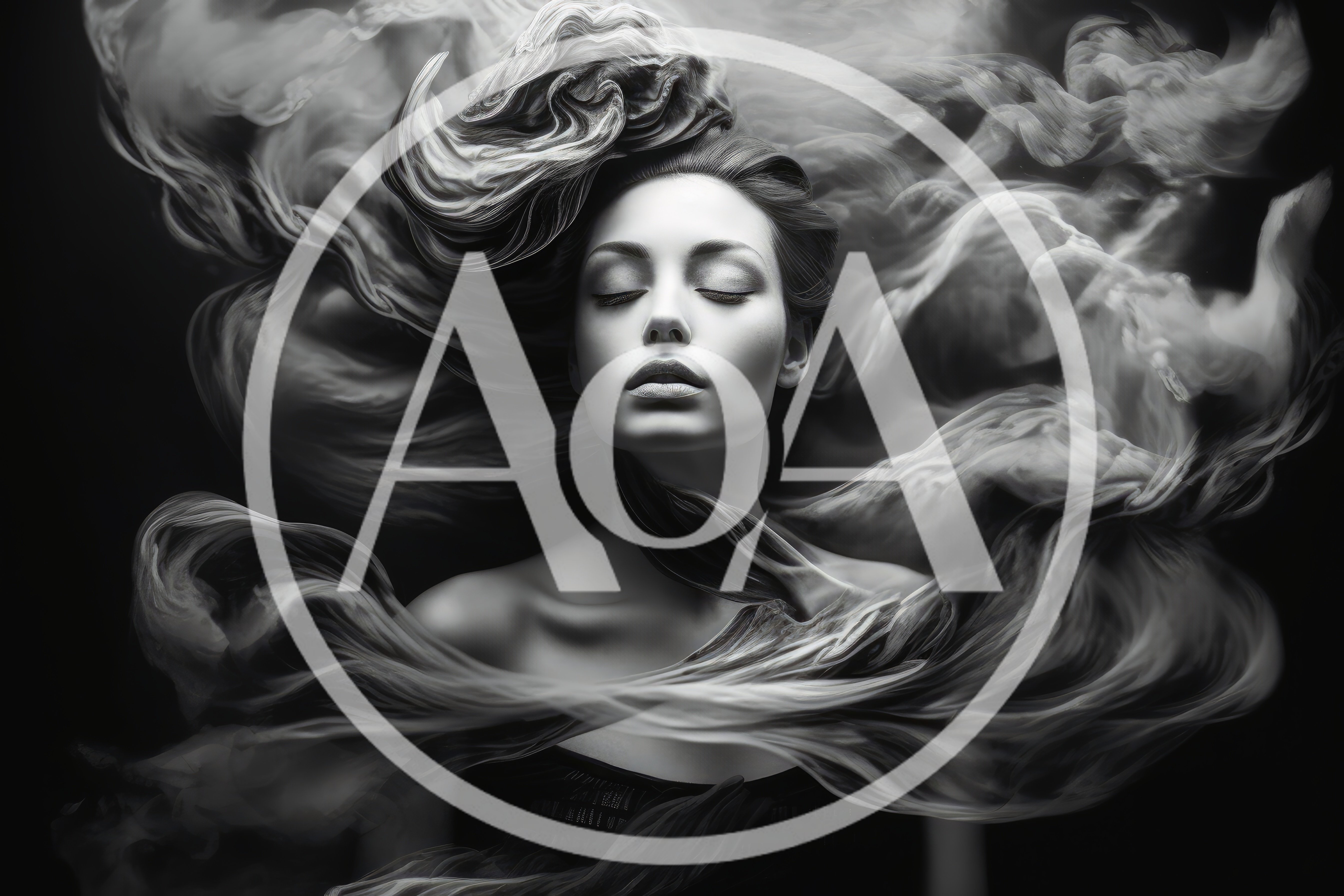 Surreal Portrait Of A Woman With Flowing Smoke Hair