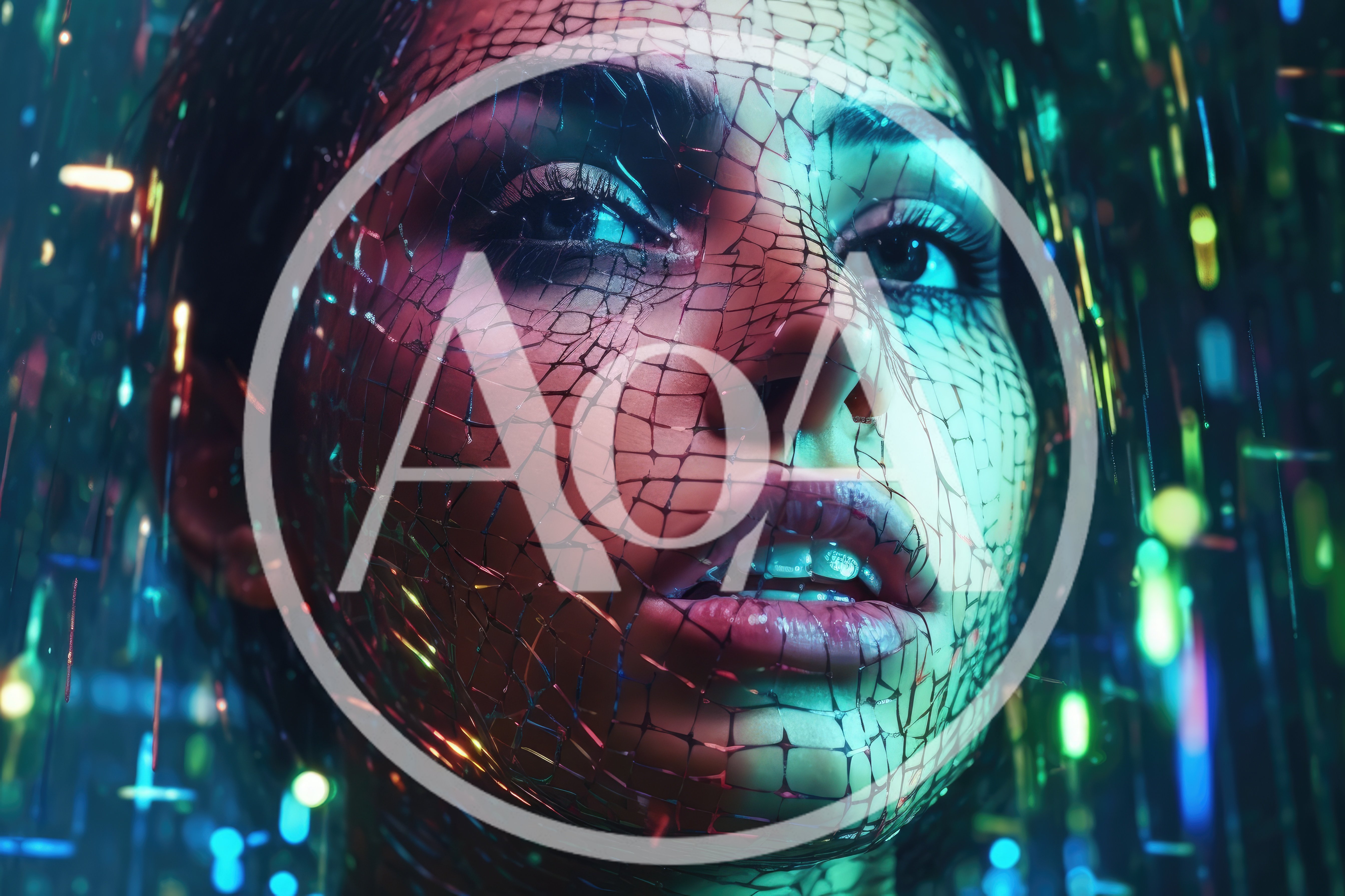 Digital Portrait Of A Woman With Cracked Cybernetic Skin