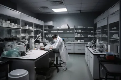 Scientist Working In A Modern Clinical Laboratory
