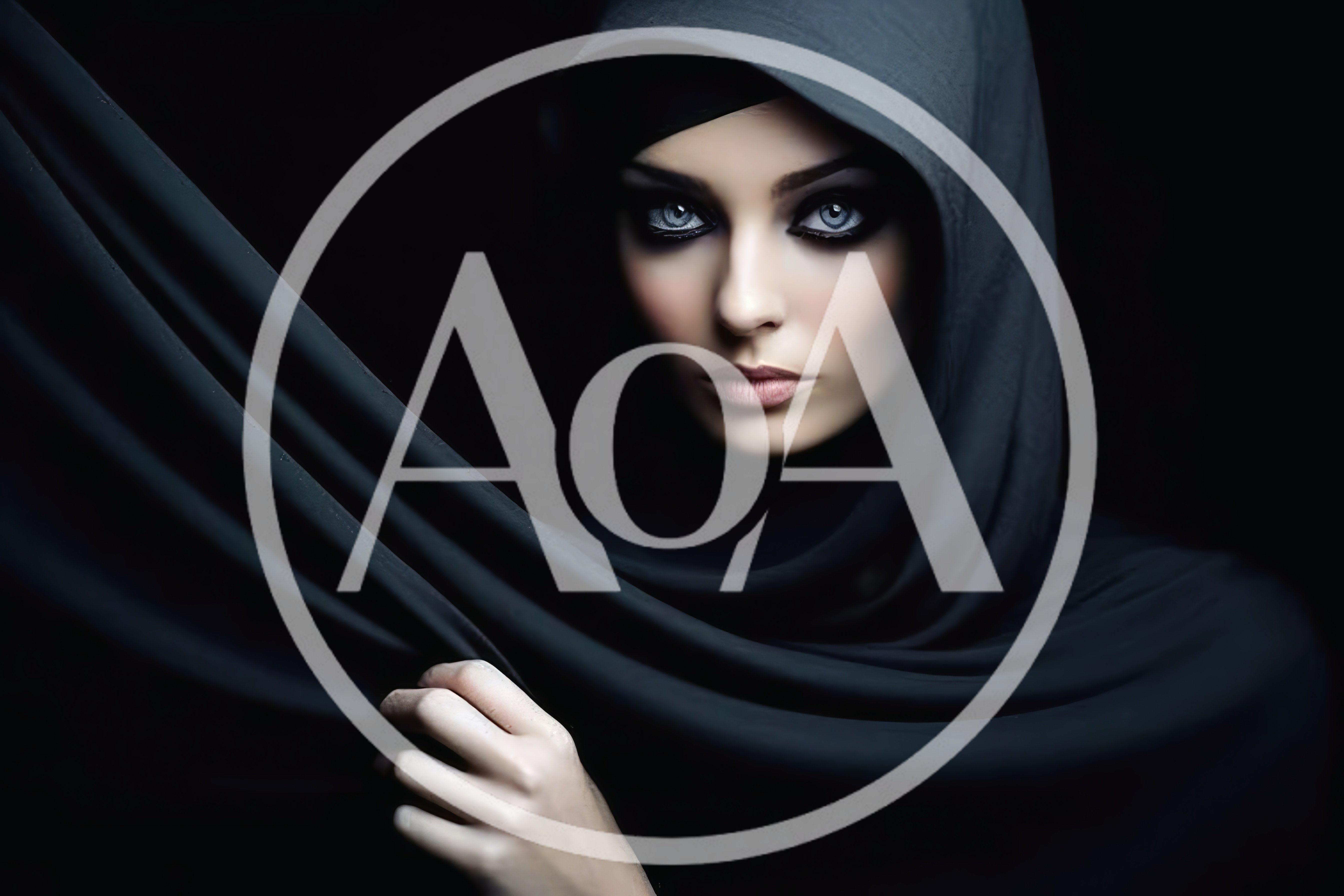 Portrait Of A Mysterious Woman In A Black Hood