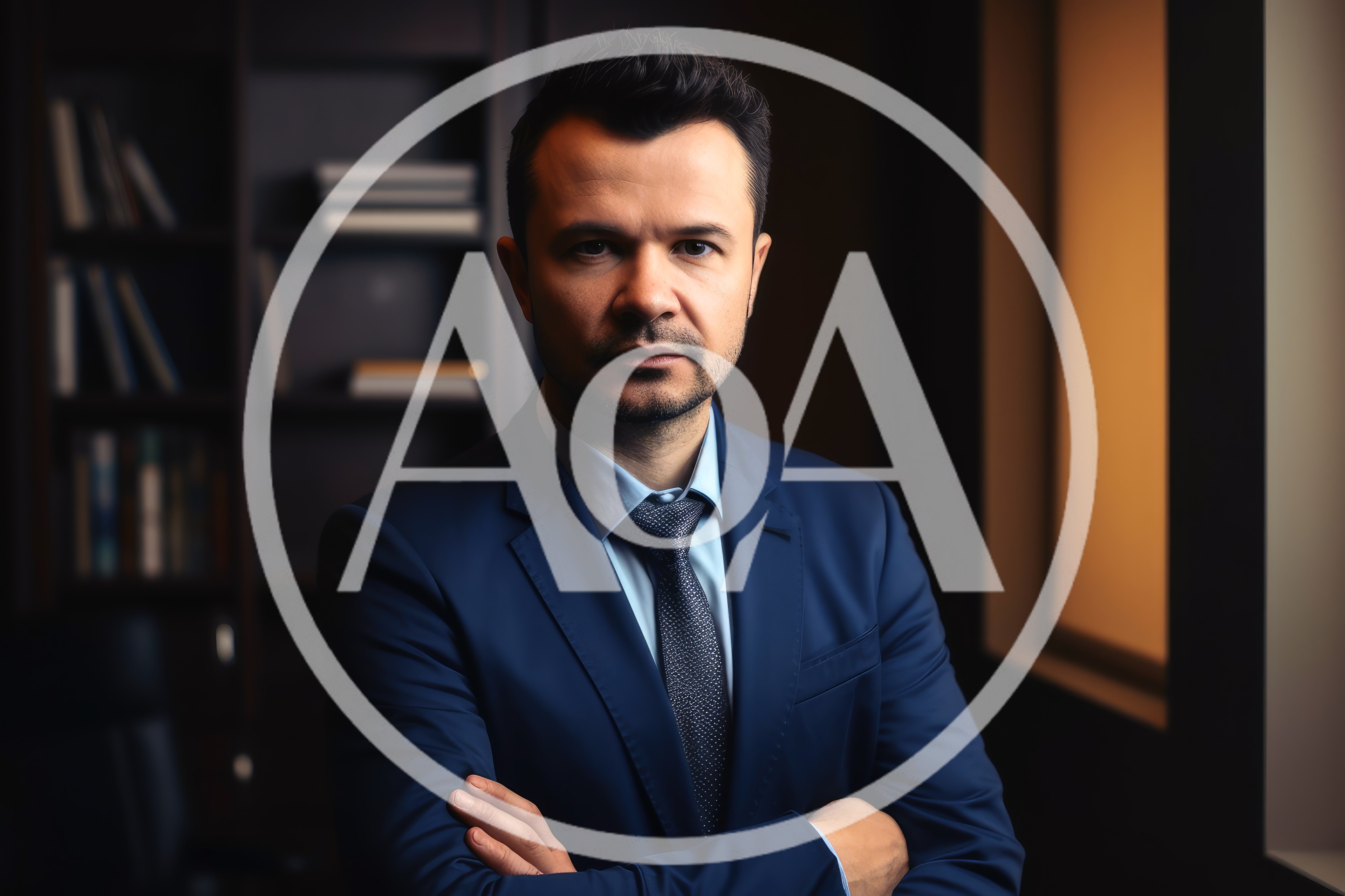 Professional Businessman Standing With Arms Crossed In Office
