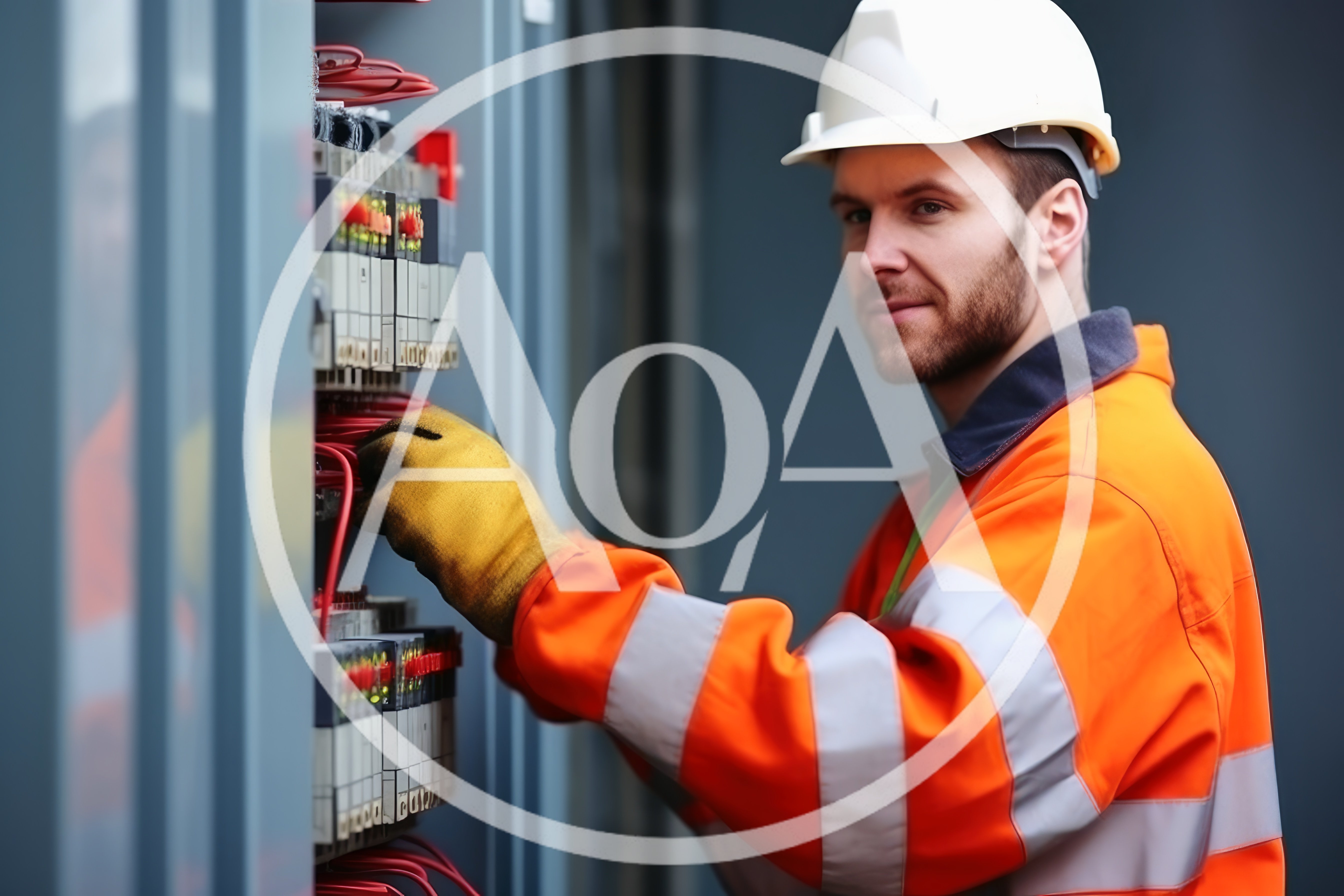 Electrician Working On Industrial Electrical Control Panel