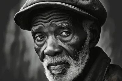 Portrait Of An Elderly African American Man