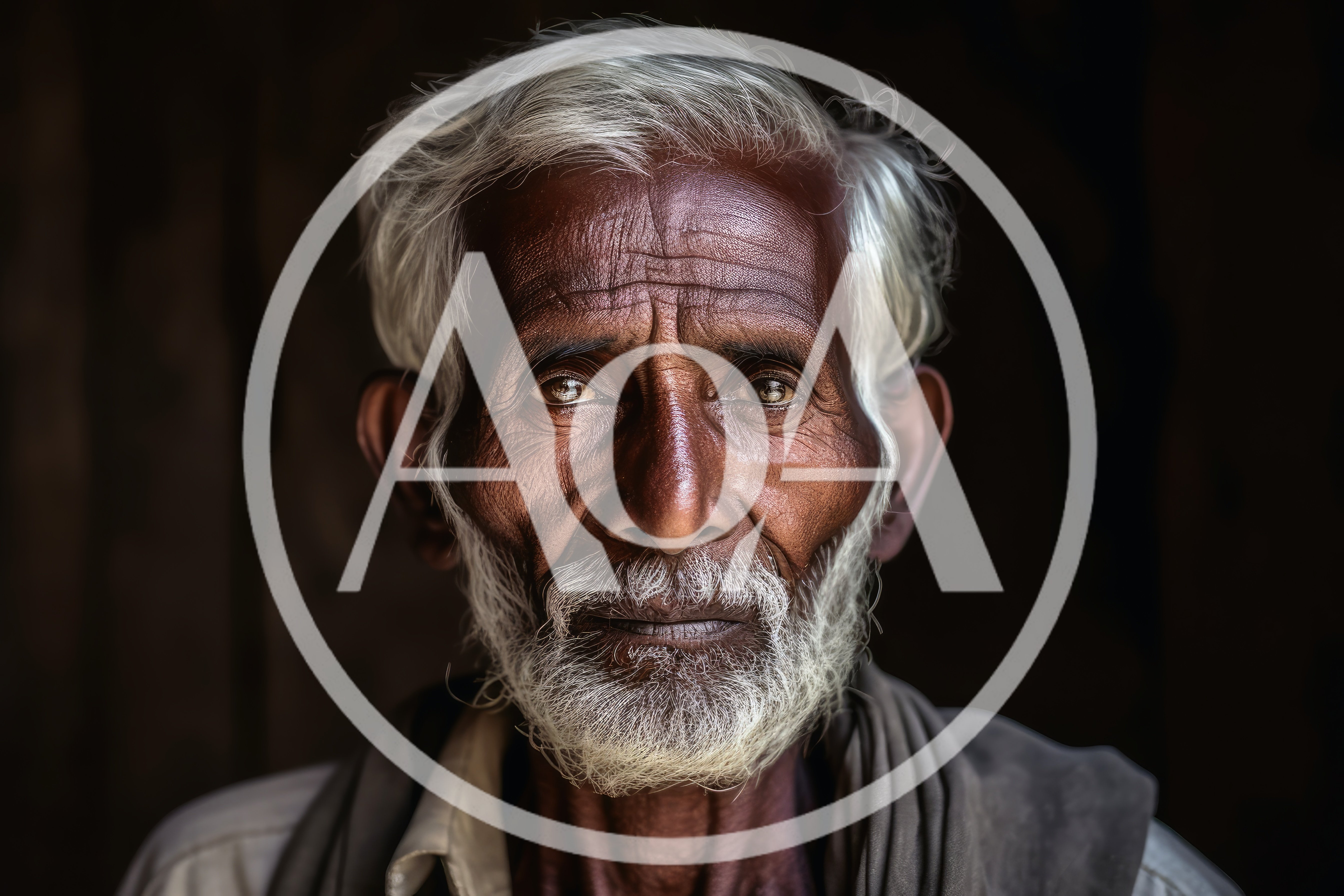 Portrait Of An Elderly Indian Man