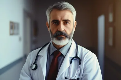 Portrait Of A Professional Senior Male Doctor
