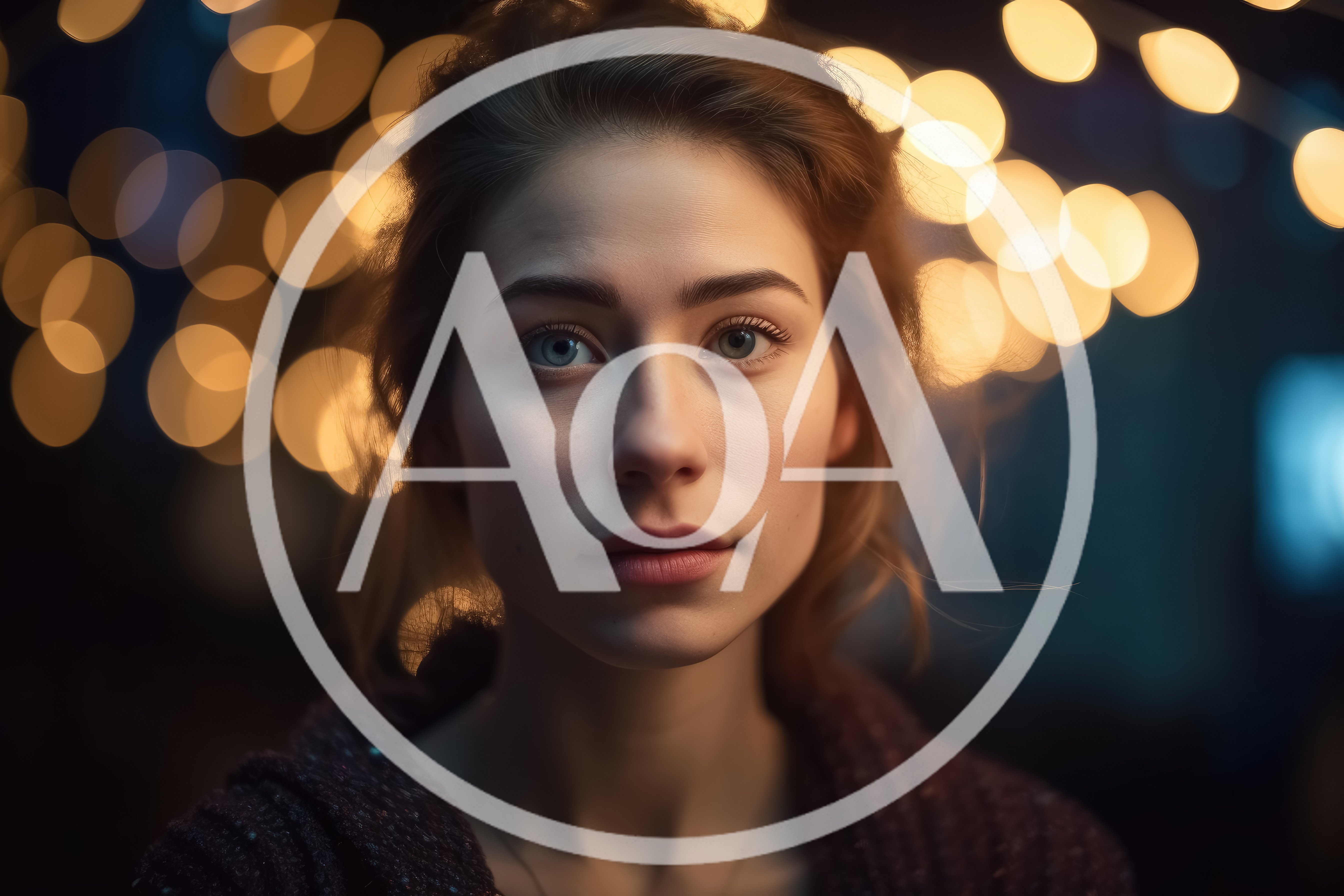 Portrait Of A Young Woman With Bokeh Background