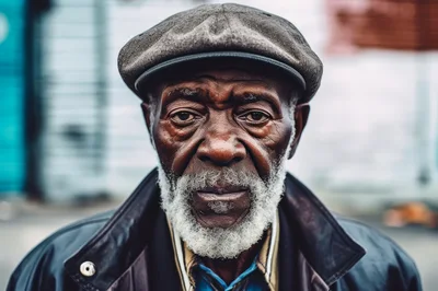 Portrait Of An Elderly African American Man