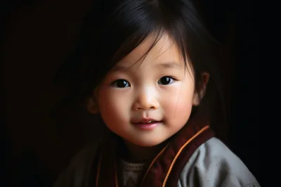 Portrait Of A Young East Asian Girl