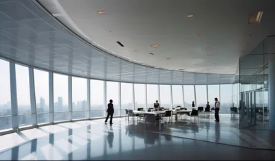 Business Professionals In Modern High Rise Office Boardroom