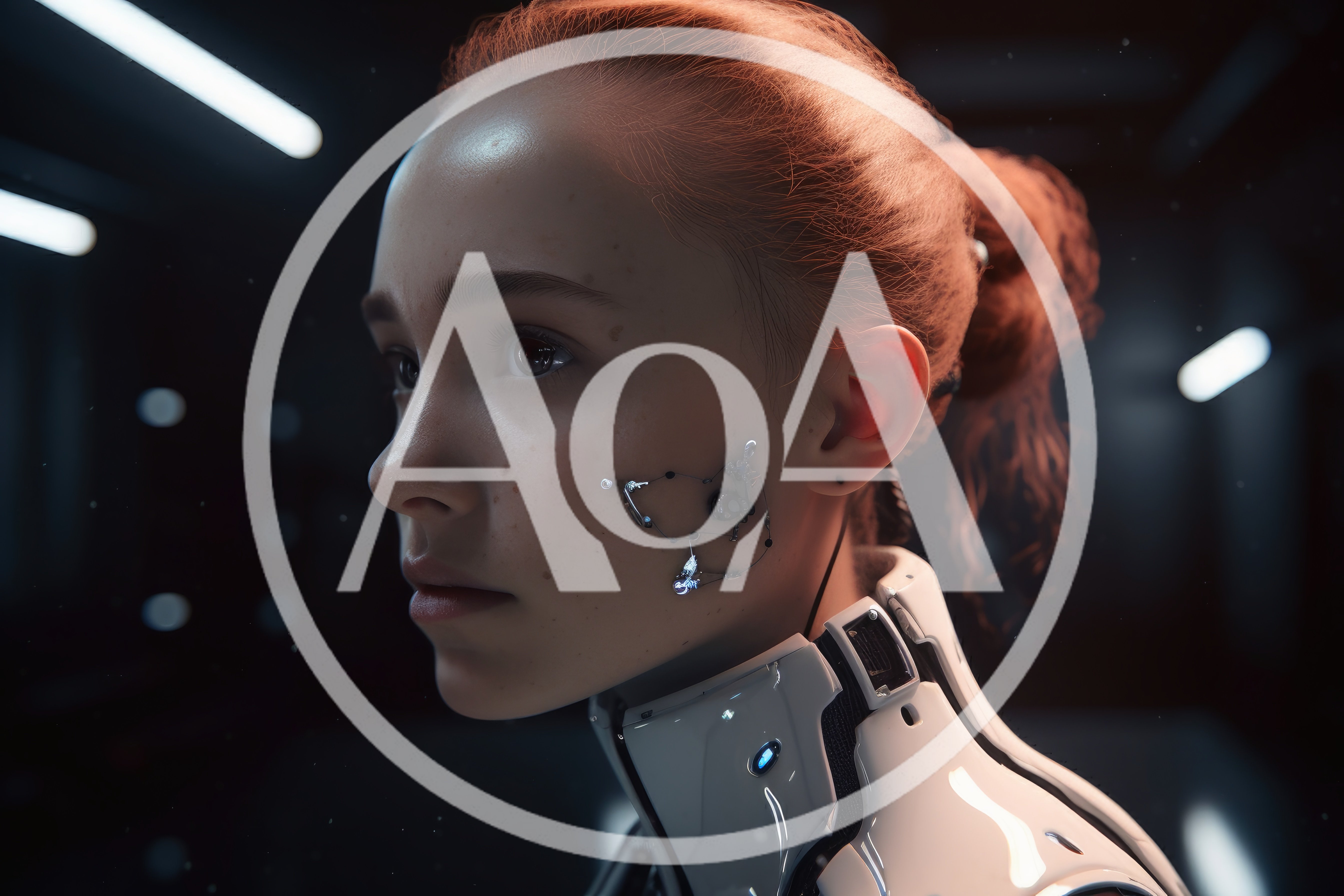 Cyborg Girl With Cybernetic Facial Implants