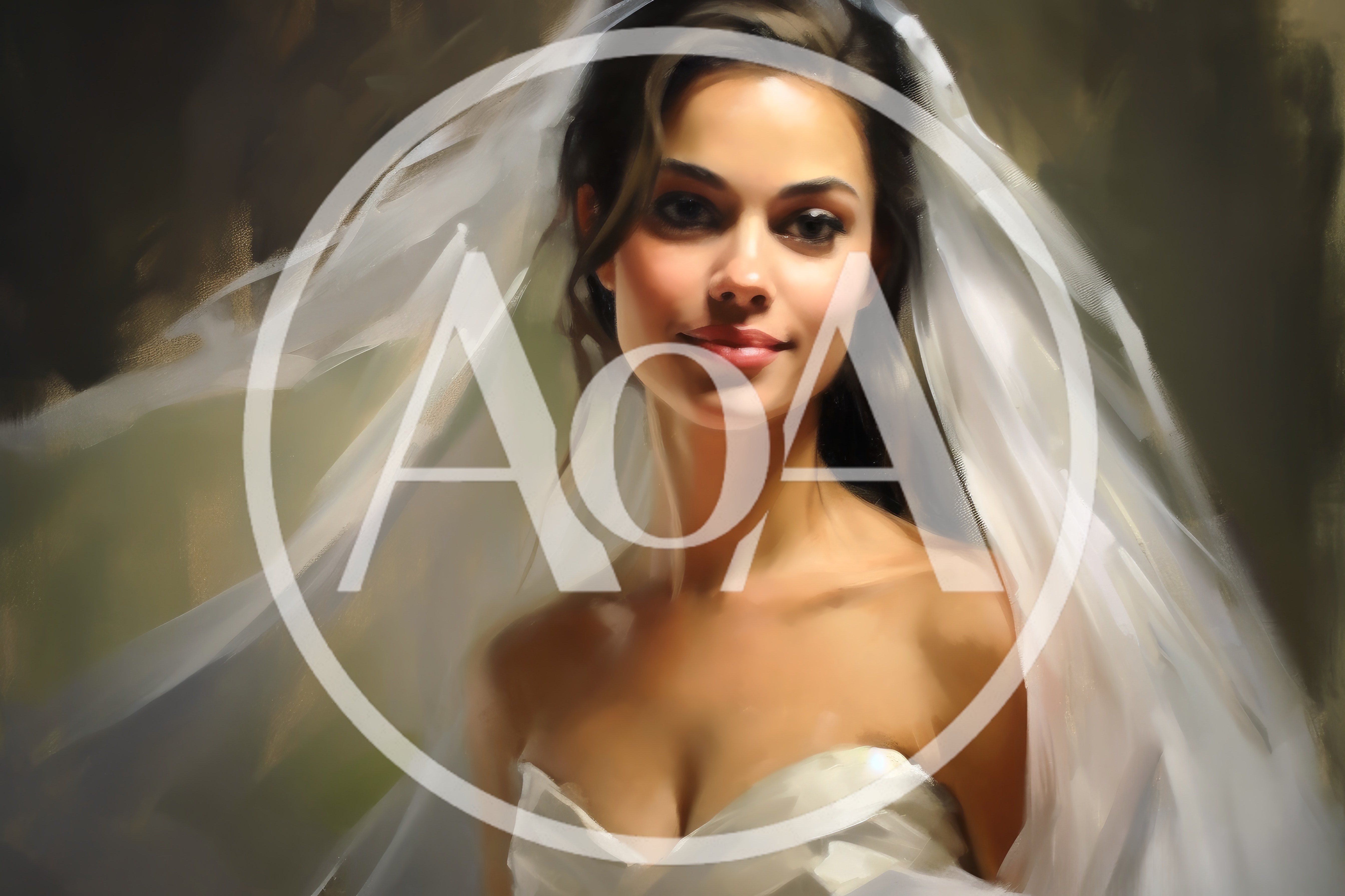 Portrait Of A Beautiful Bride In A Wedding Veil