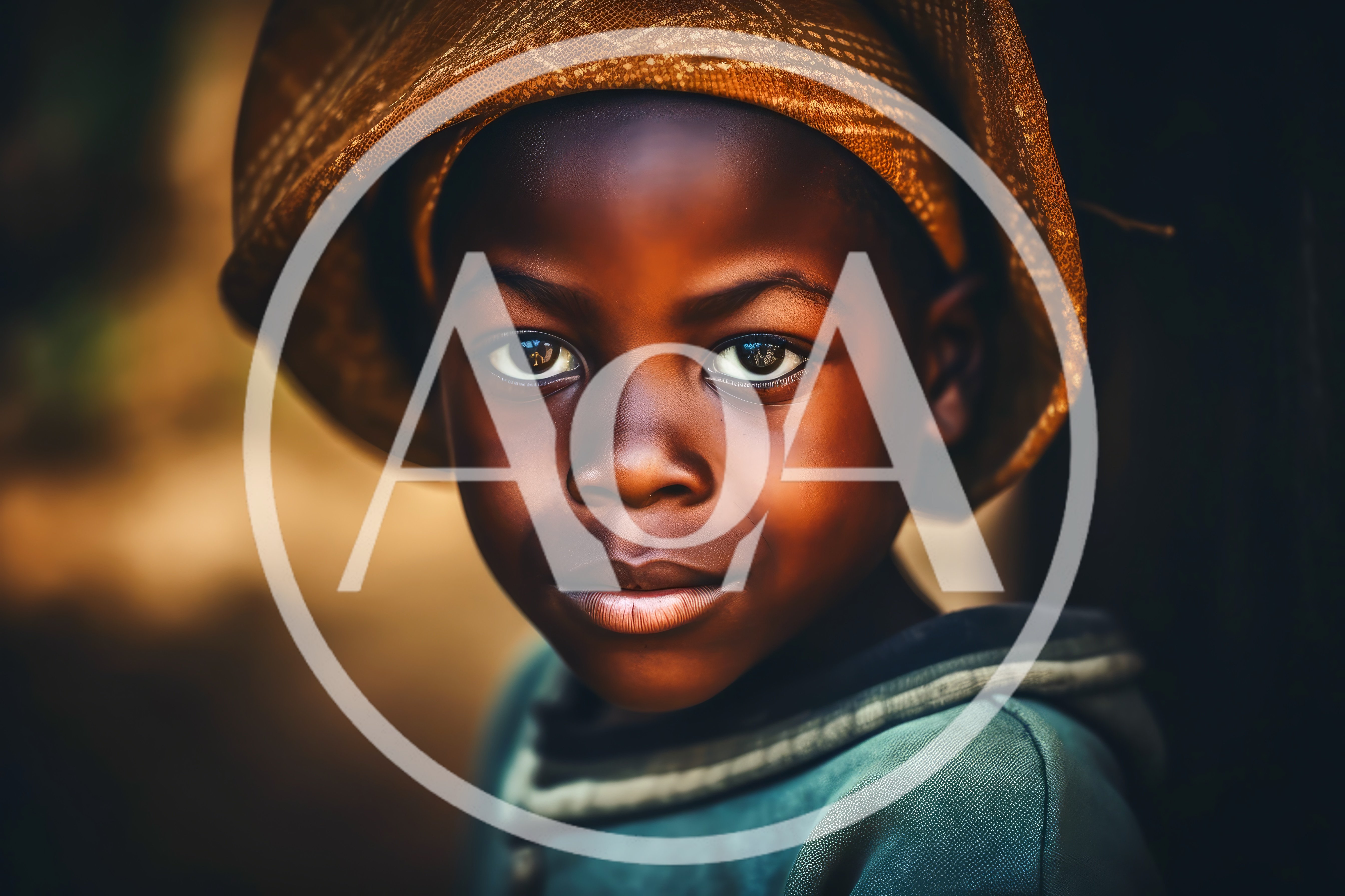Portrait Of A Young African Boy Wearing A Hat