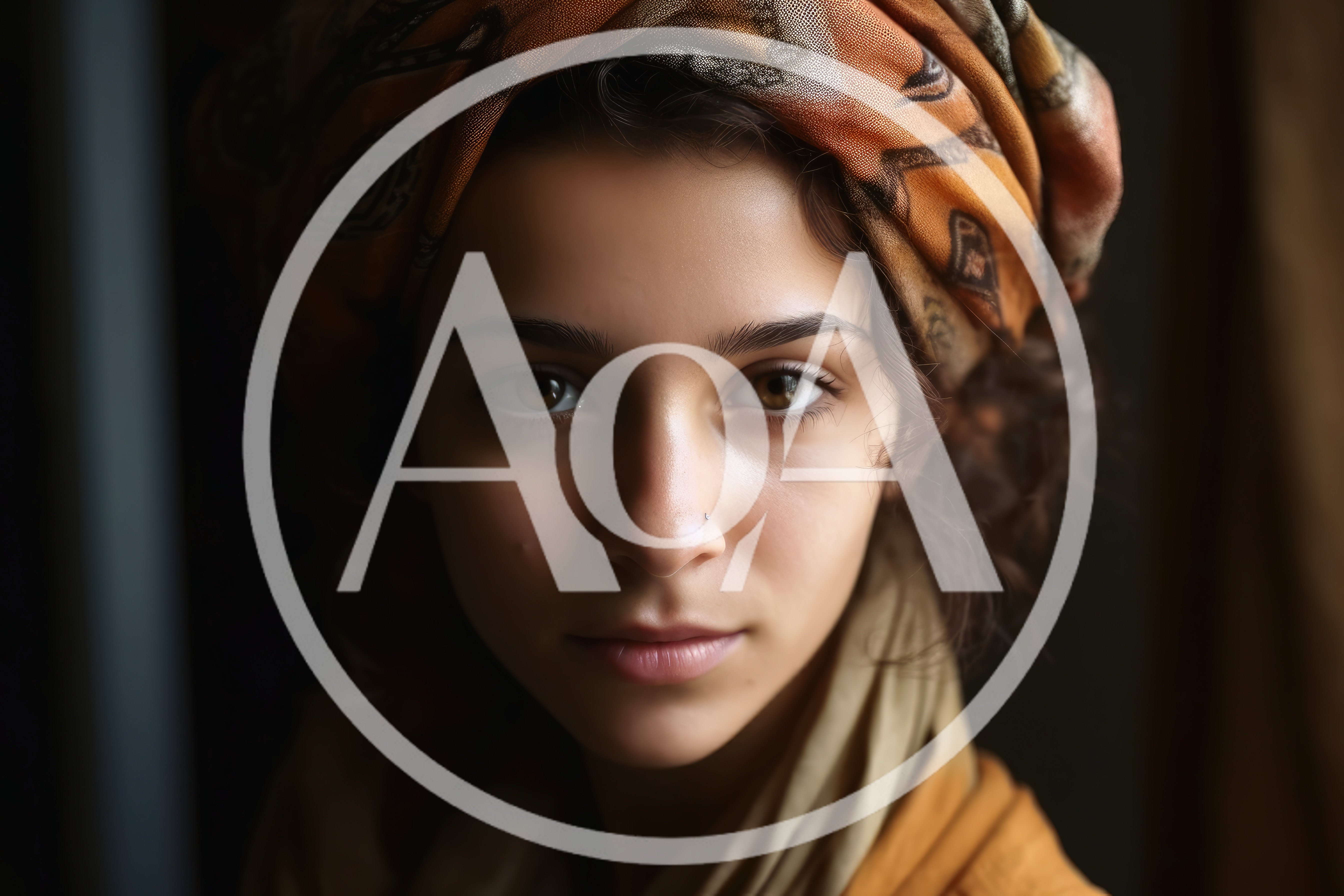 Portrait Of A Young Woman Wearing A Headscarf