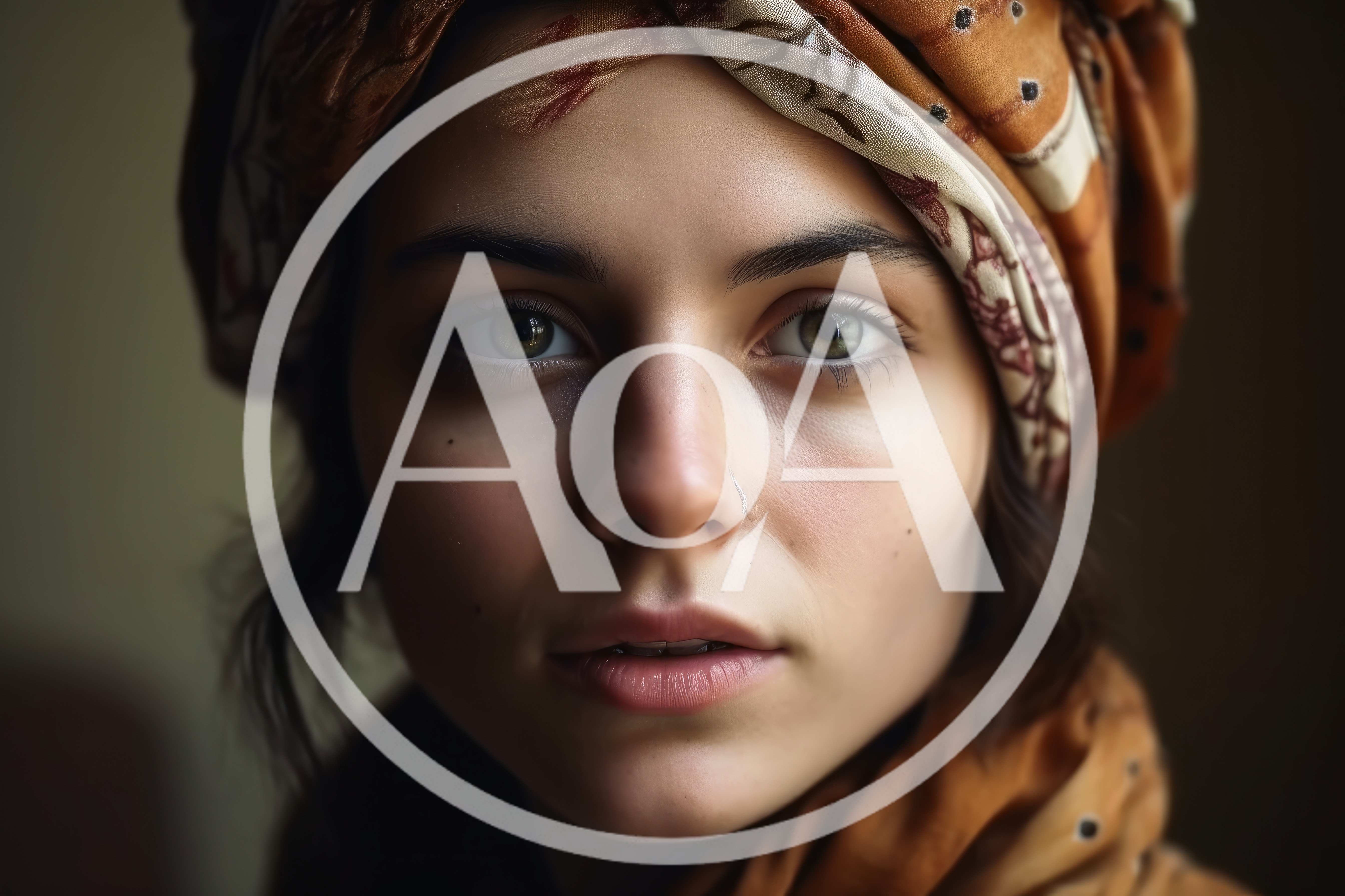 Portrait Of A Young Woman Wearing A Headscarf
