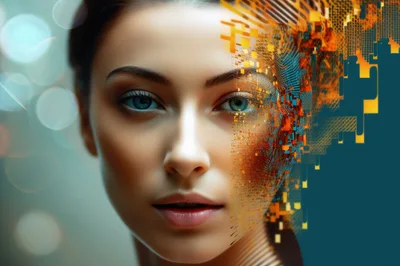Digital Transformation Of A Human Face