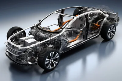 Transparent Electric Vehicle Chassis With Internal Components
