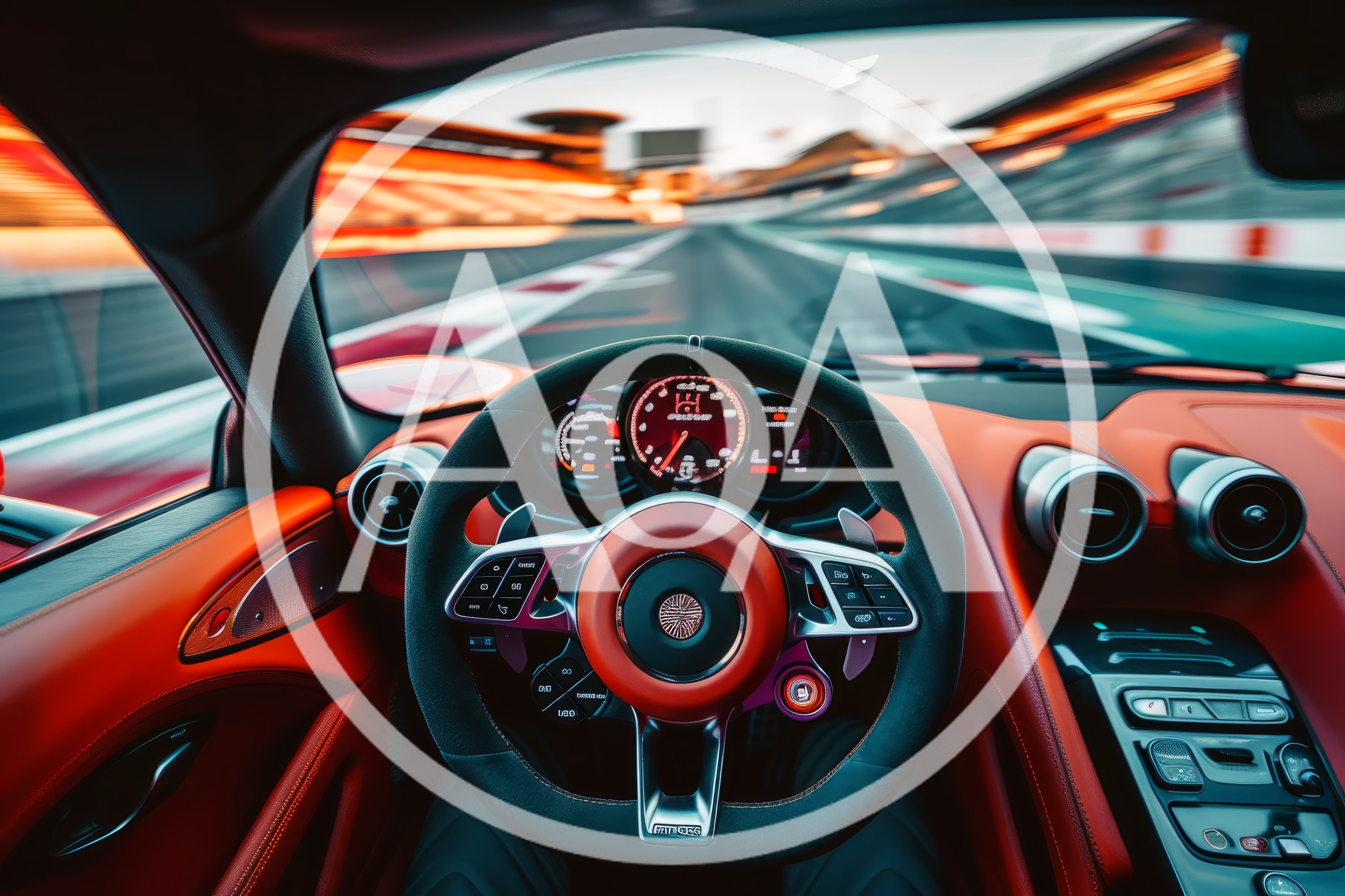 High Speed Driving View From Inside A Sports Car