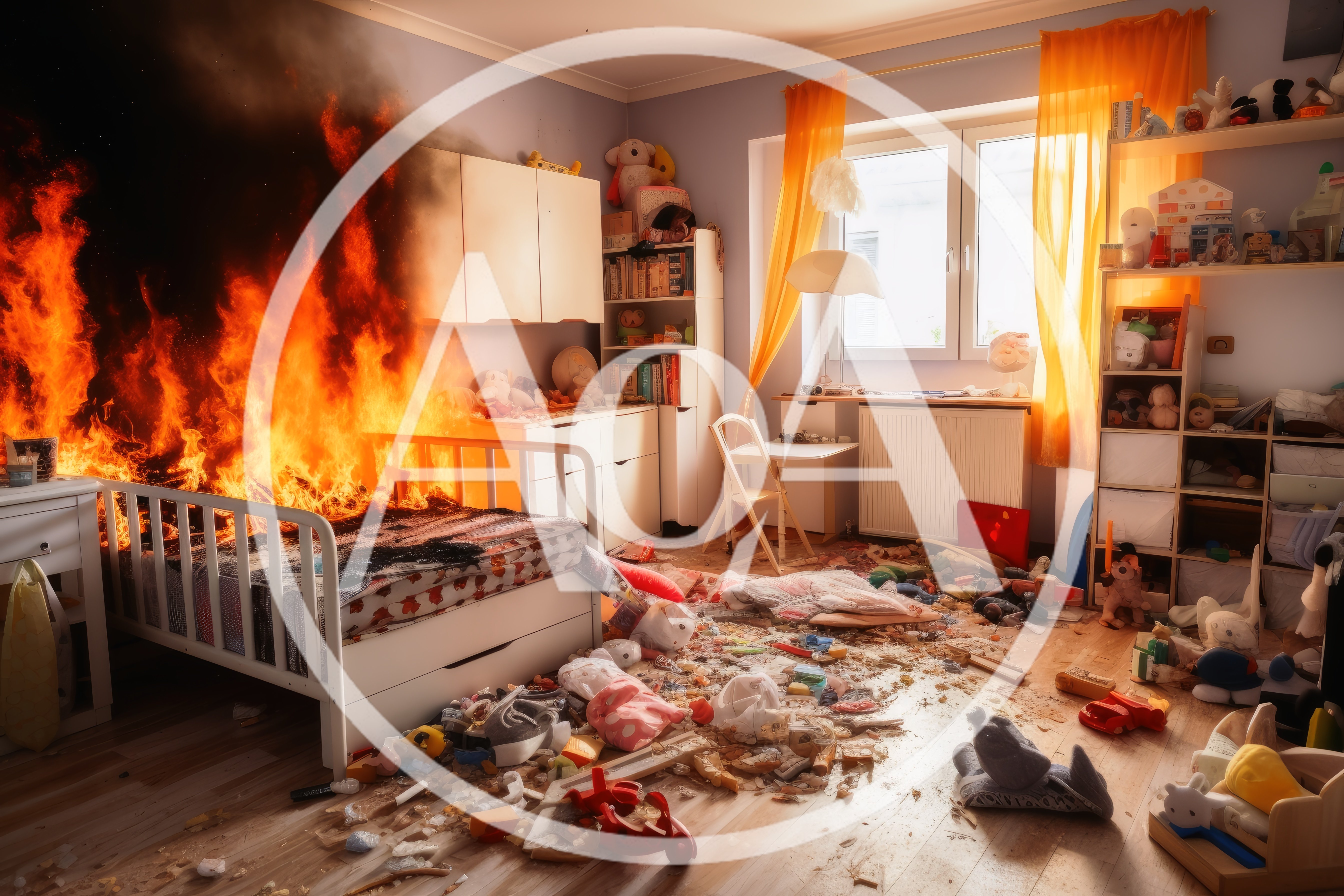 Child Bedroom Bed Engulfed In Intense Fire