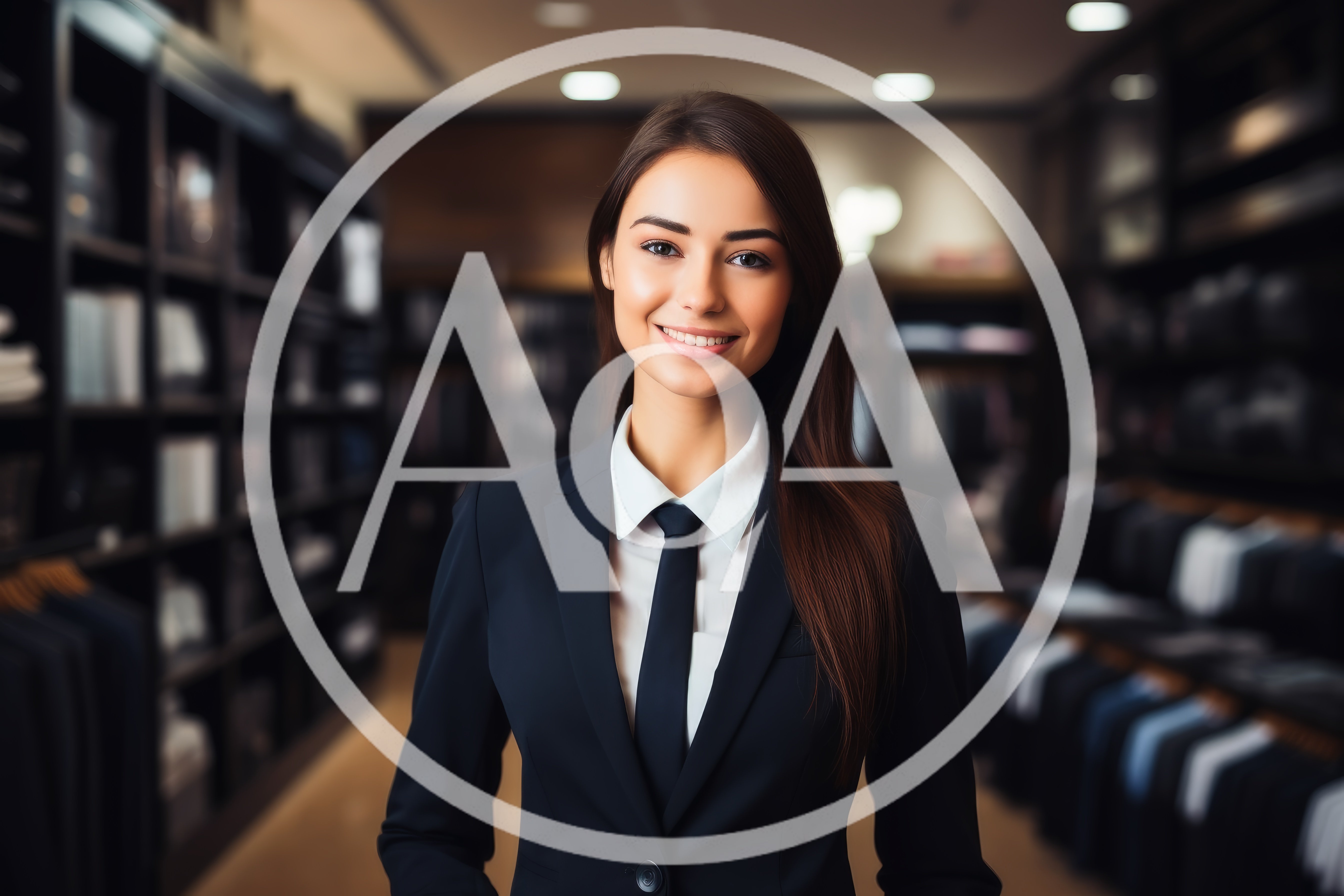 Professional Businesswoman Standing In A Clothing Store