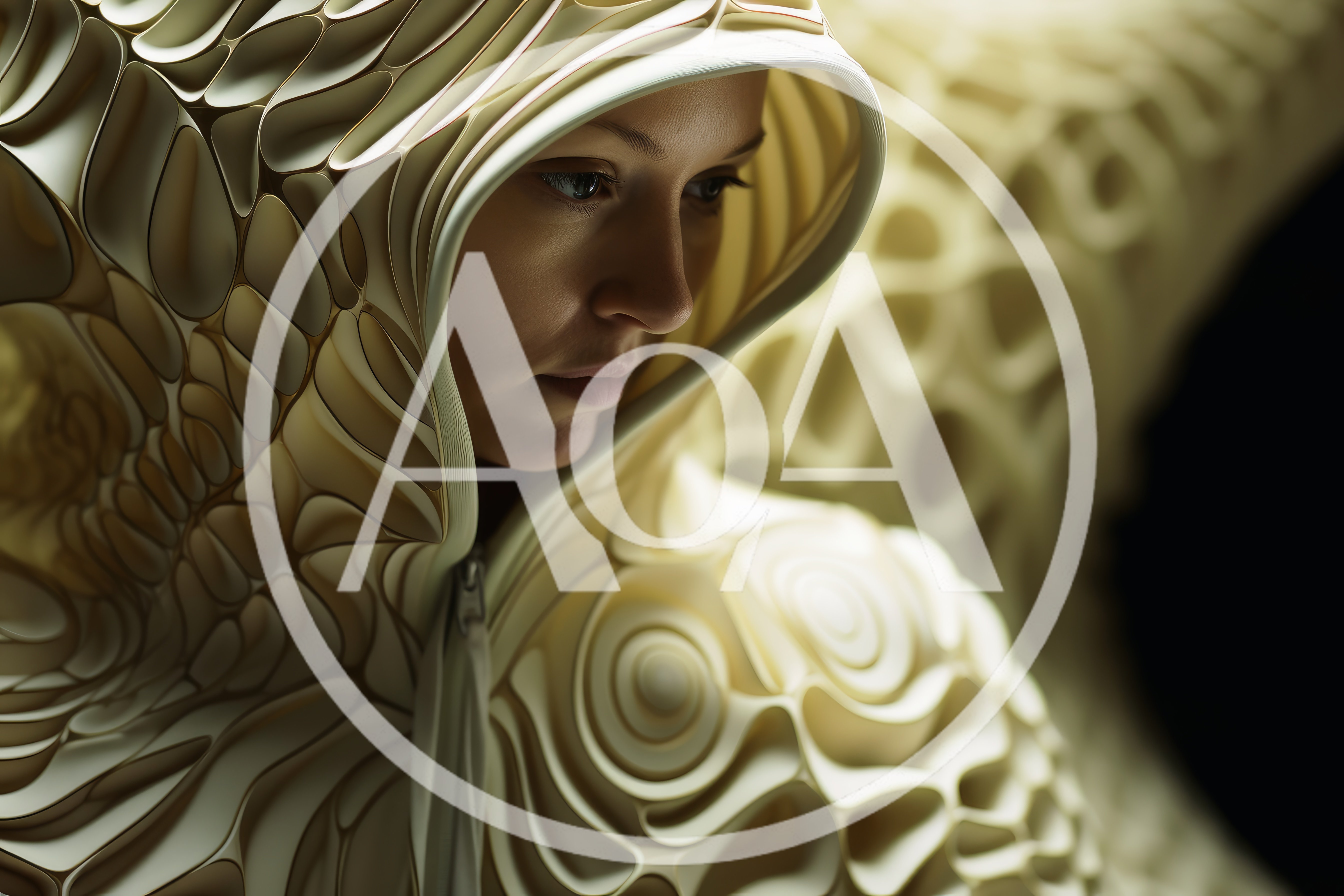 Portrait Of A Woman Wearing Futuristic Sculptural Clothing