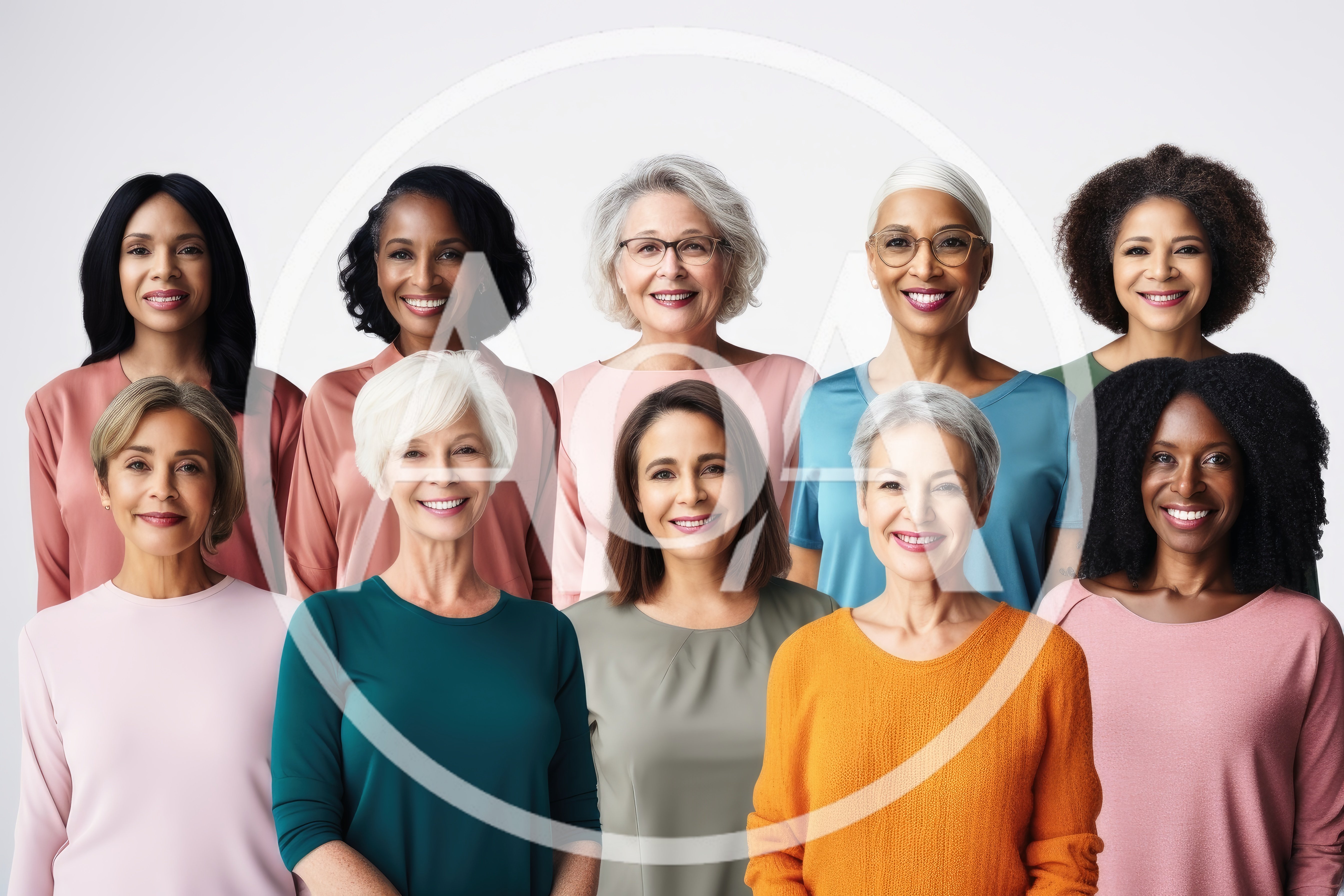 Diverse Group Of Smiling Women Standing Together