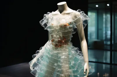 Avant Garde Plastic Dress On A Mannequin