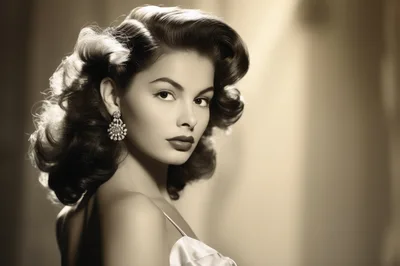 Vintage Glamour Portrait Of A Beautiful Woman