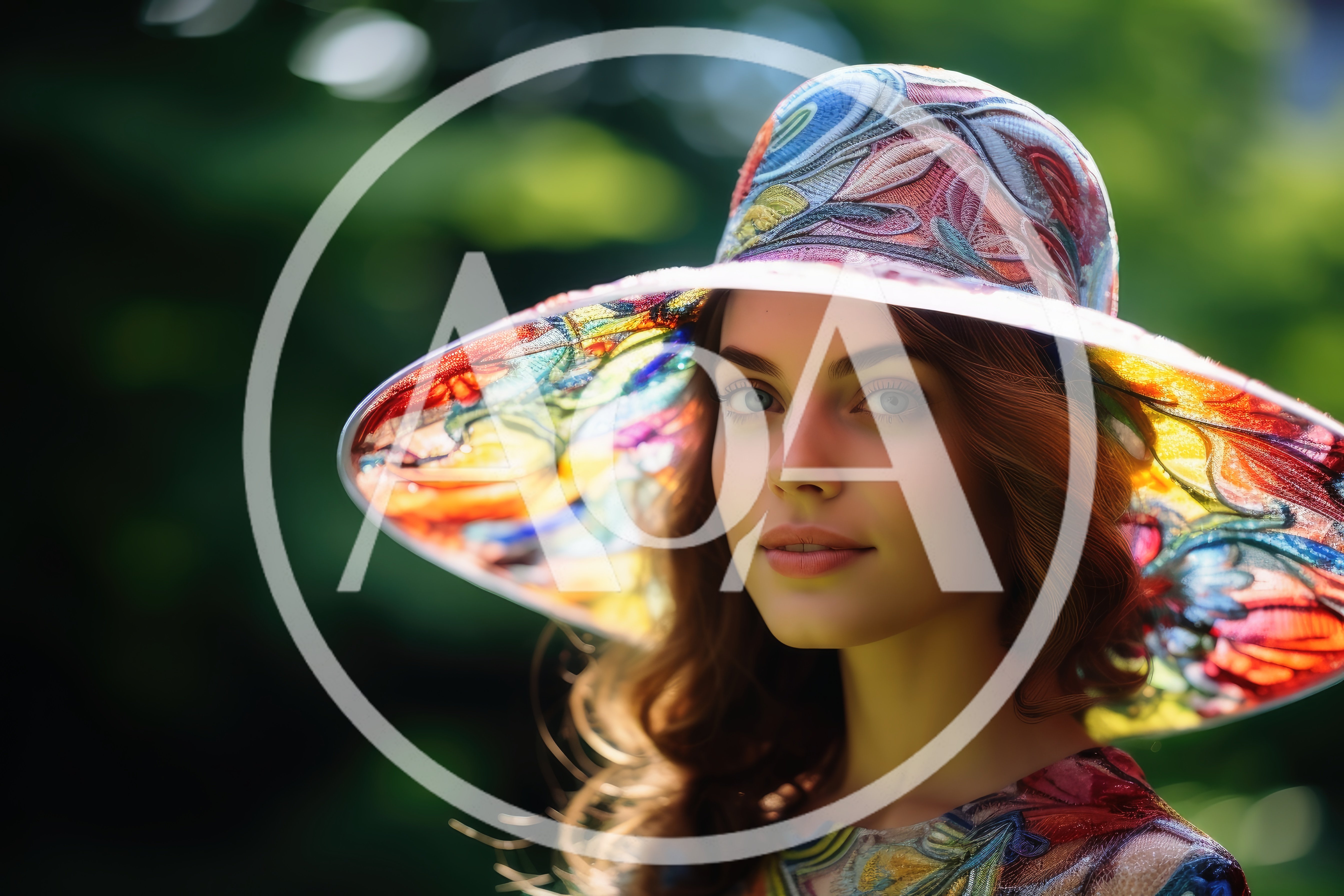 Portrait Of A Young Woman Wearing A Colorful Hat