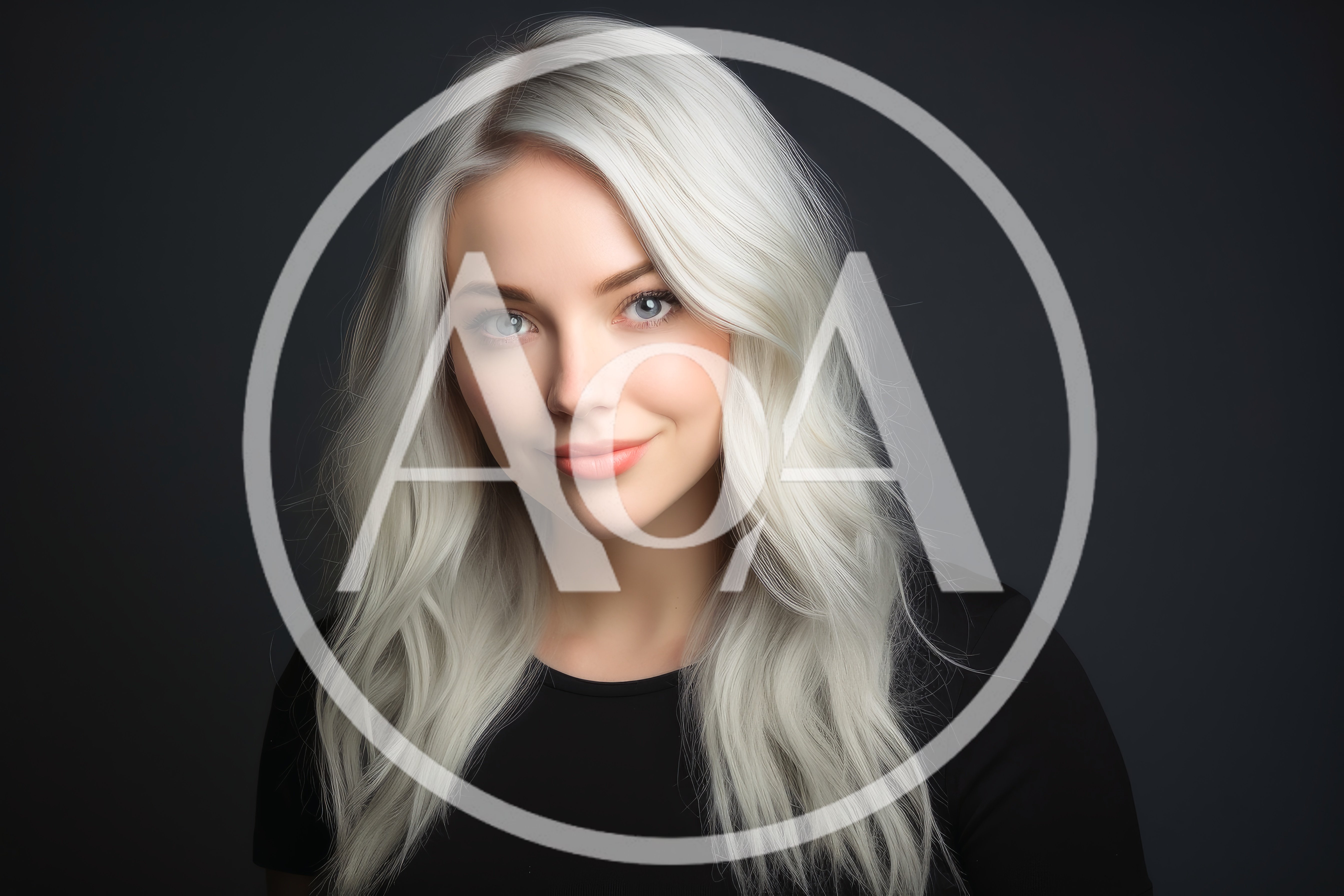 Portrait Of A Young Woman With Platinum Blonde Hair