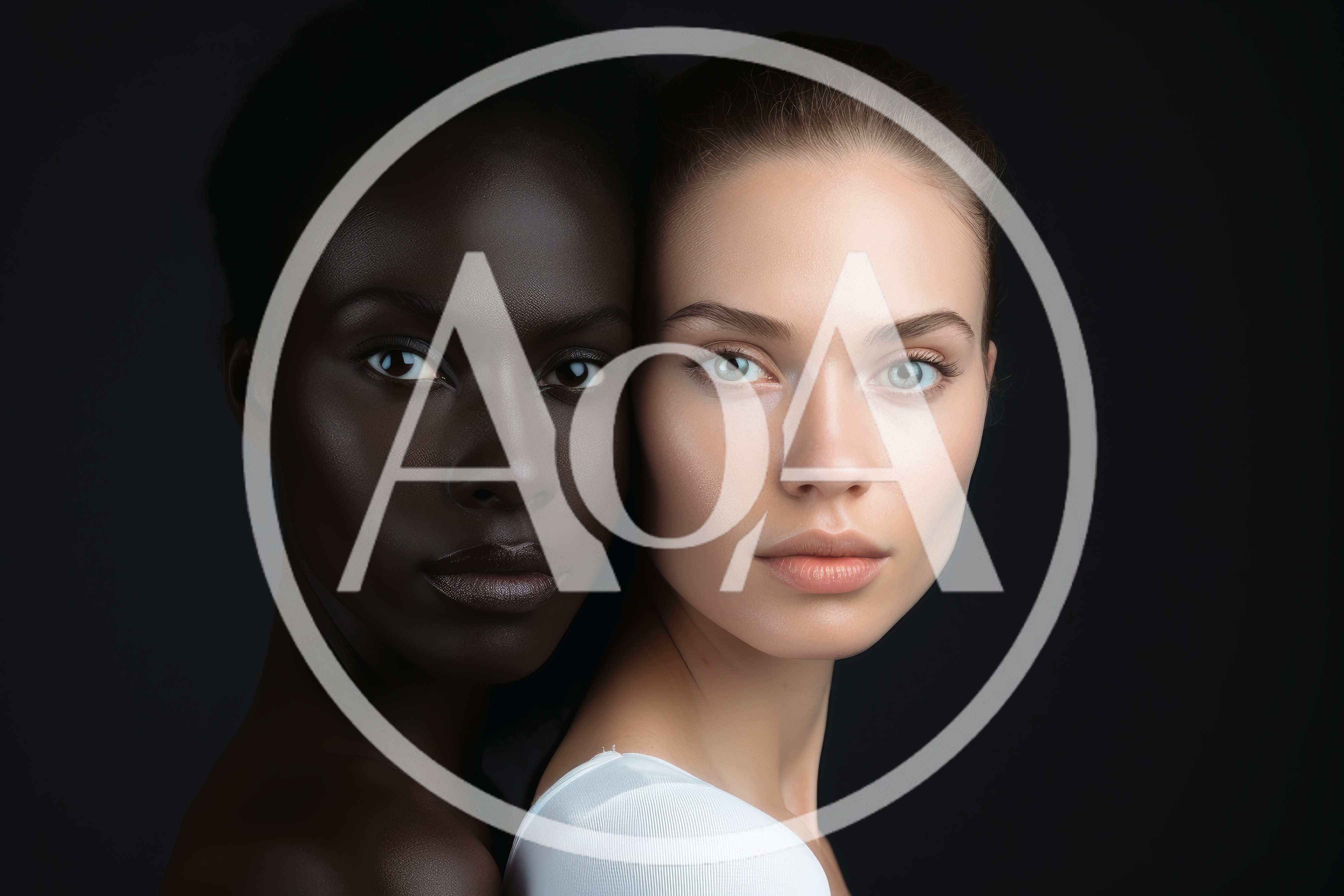 Portrait Of Two Women With Contrasting Skin Tones
