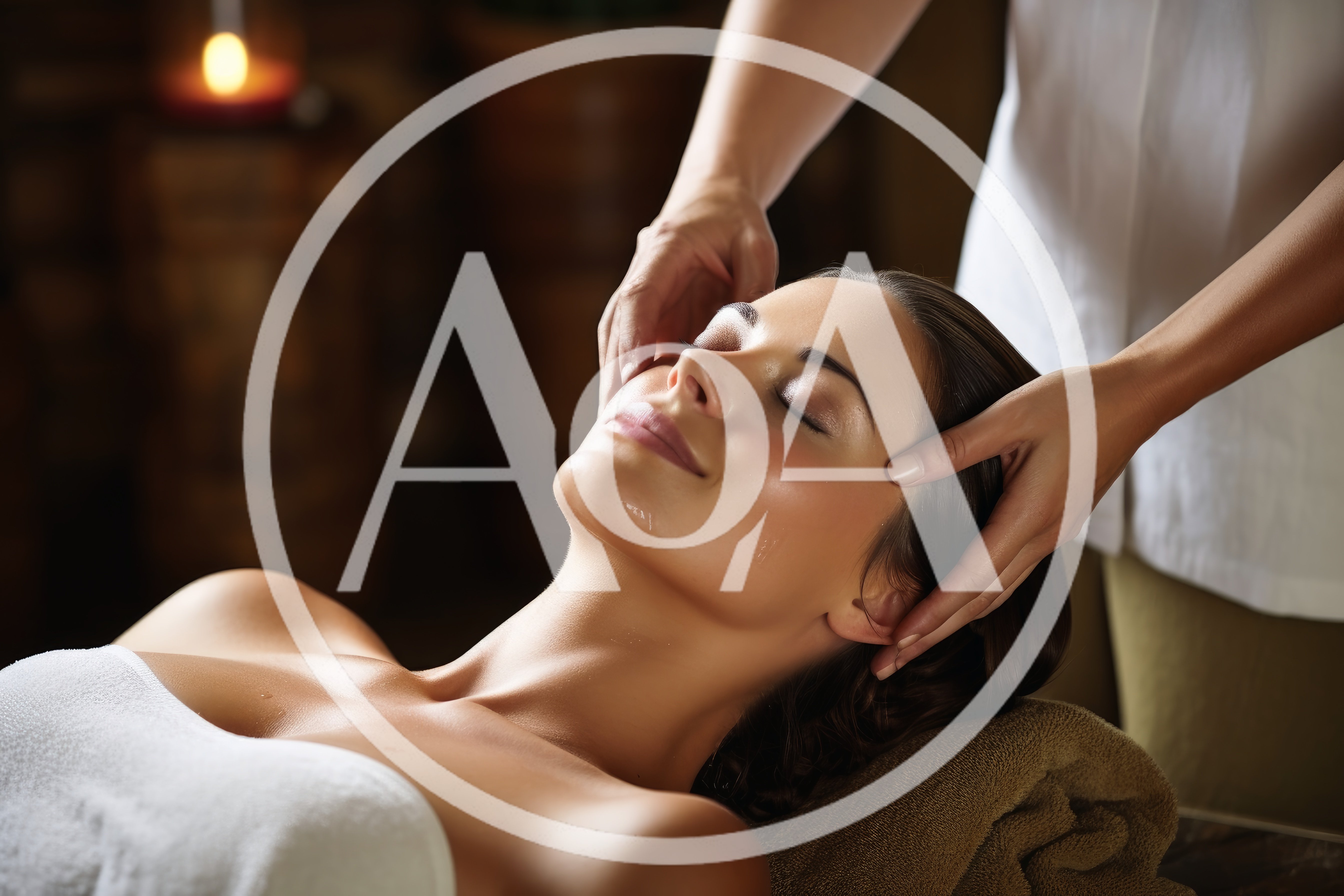 Woman Receiving A Relaxing Facial Massage At A Spa