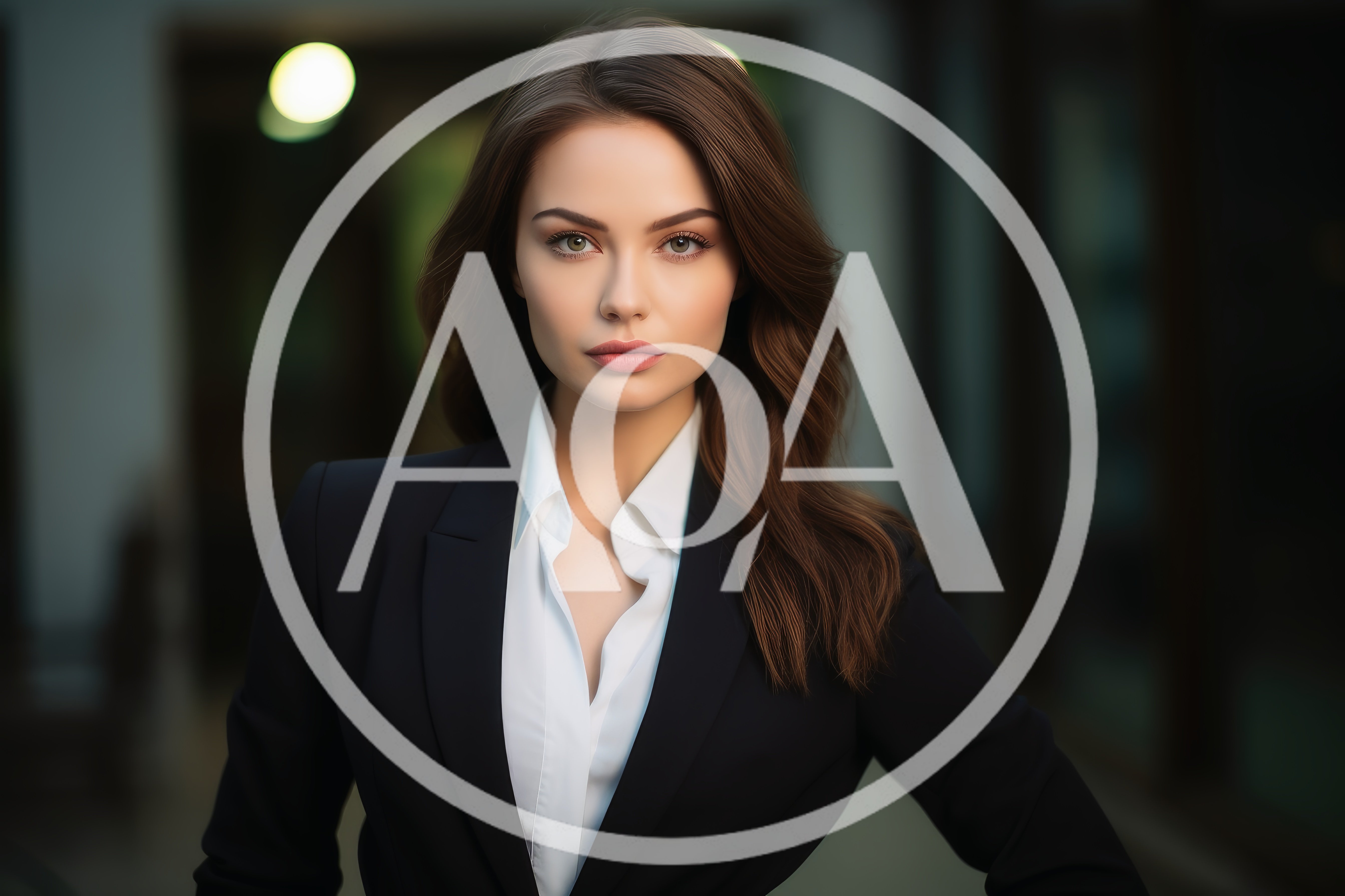 Professional Businesswoman In A Dark Suit