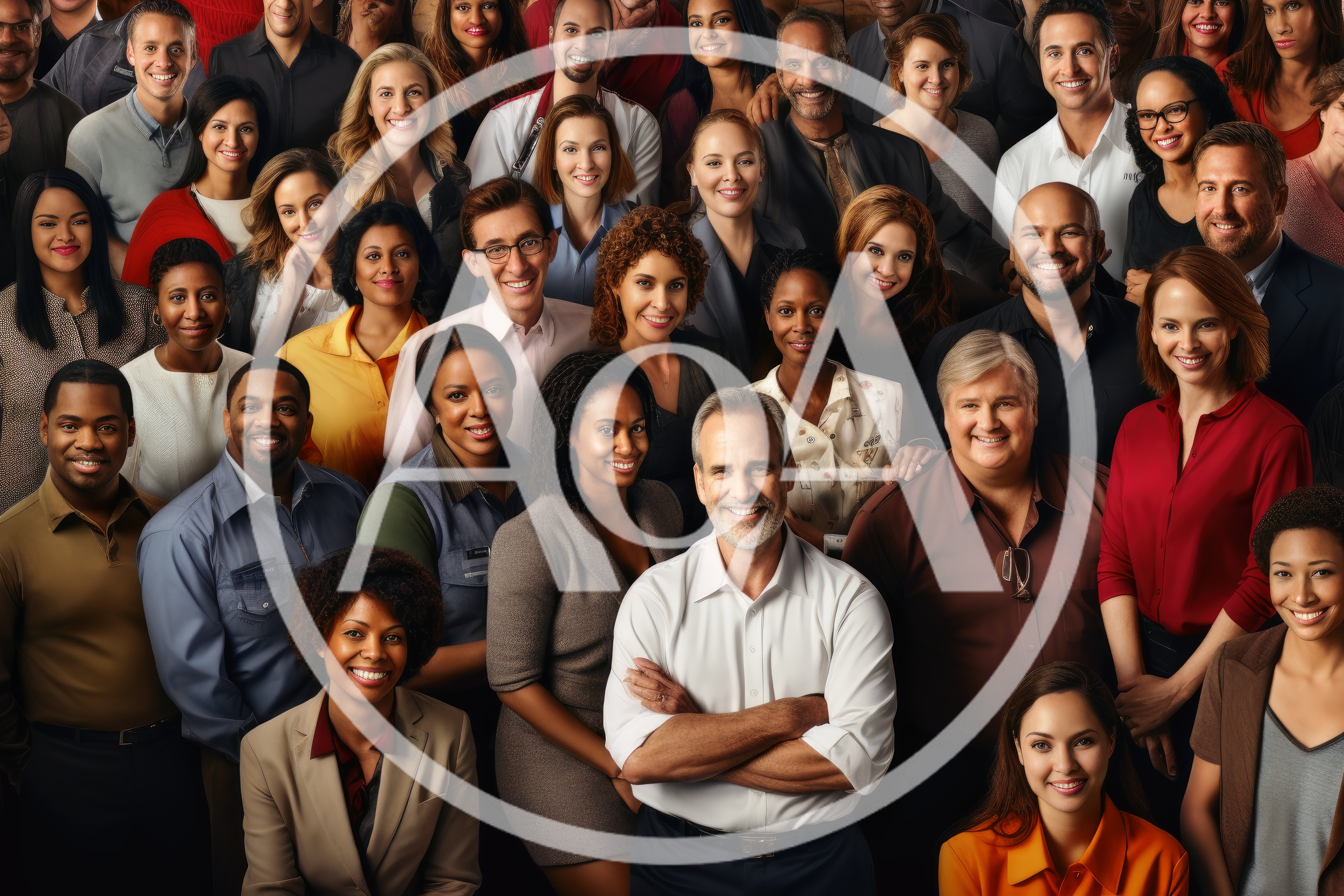 Diverse Group Of Professionals Smiling Together