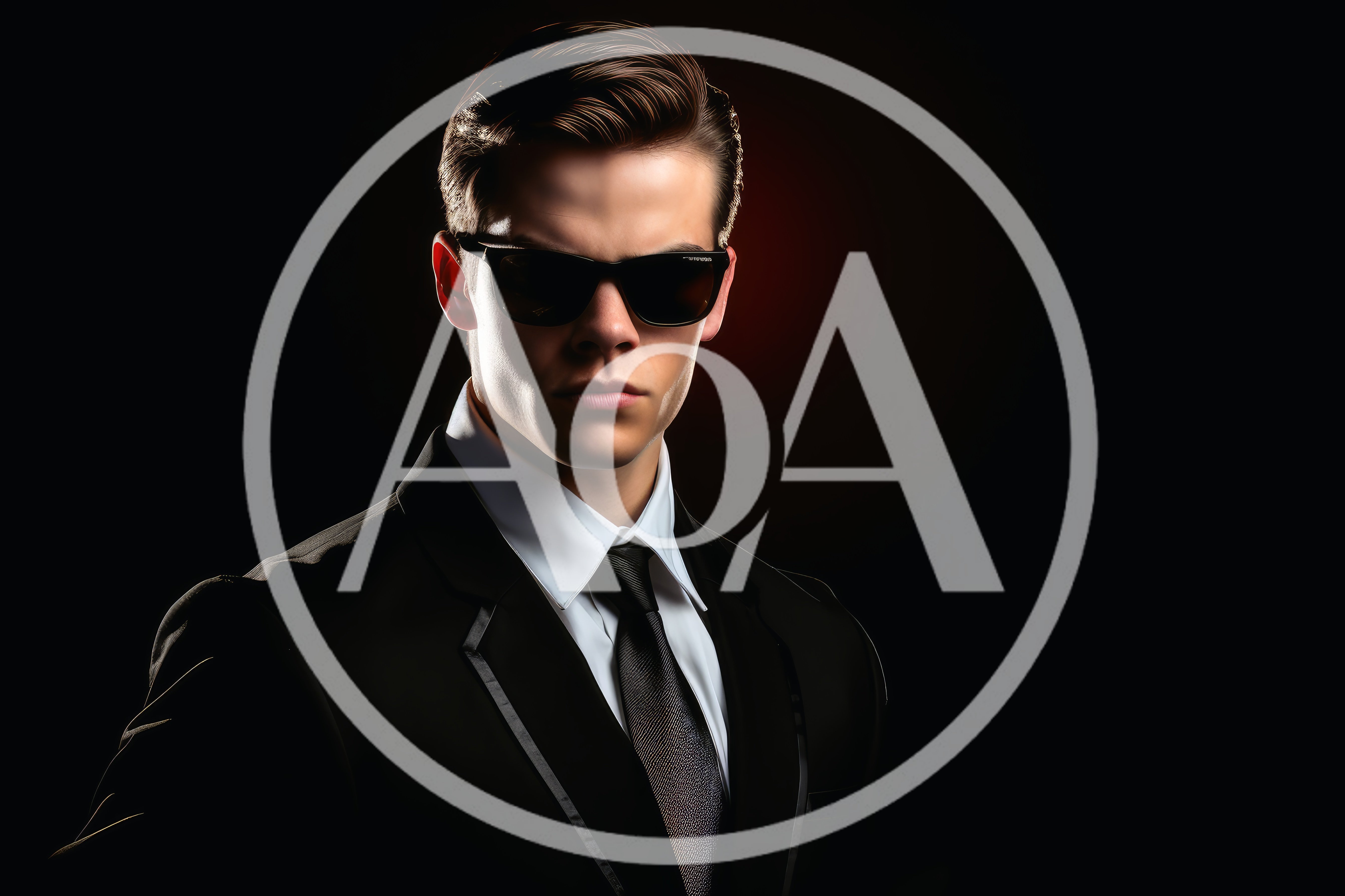 Portrait Of A Stylish Man In A Suit And Sunglasses