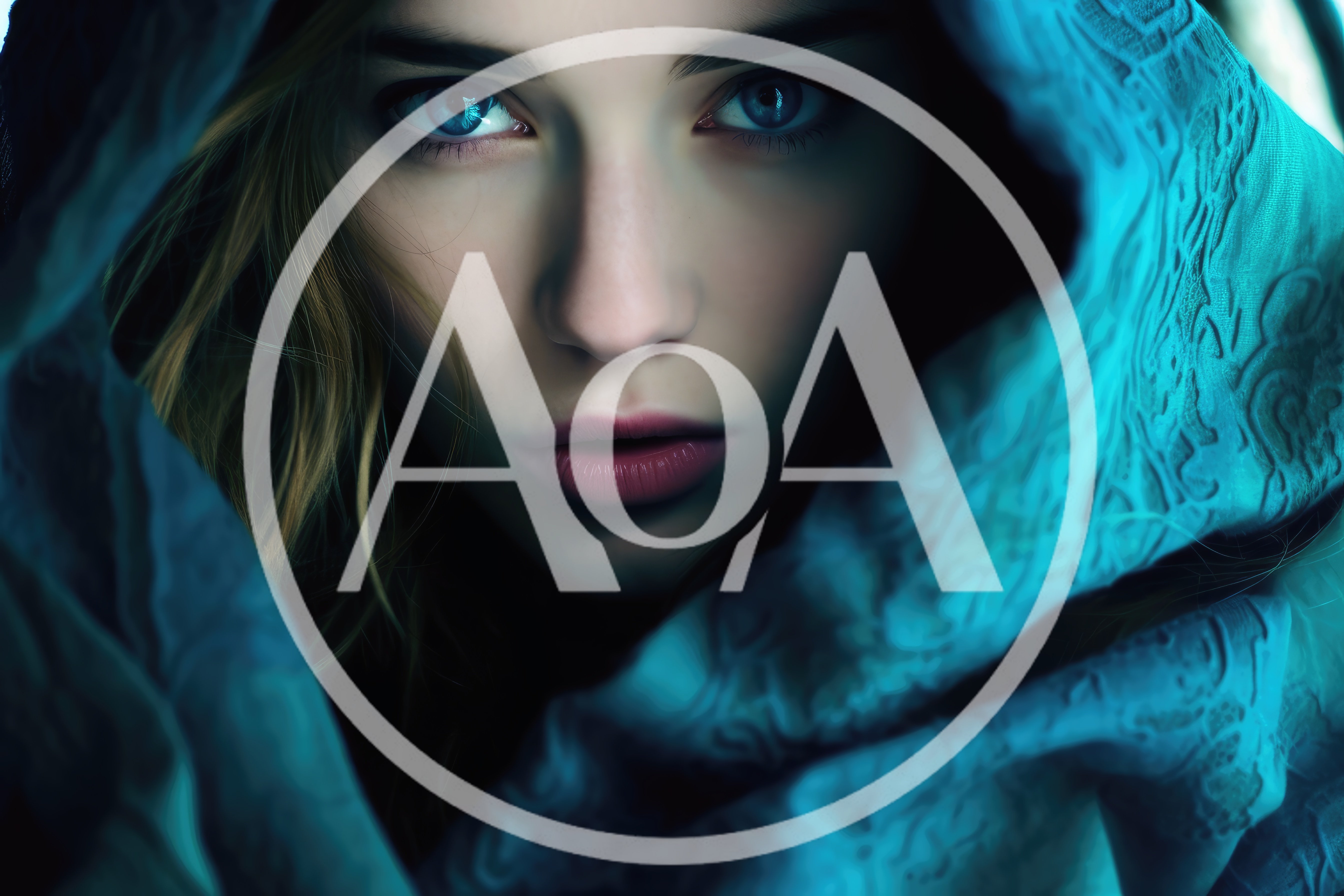 Portrait Of A Woman With Piercing Blue Eyes