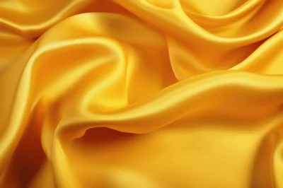 Golden Yellow Silk Fabric With Soft Folds