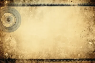 Vintage Film Strip Background With Retro Reel