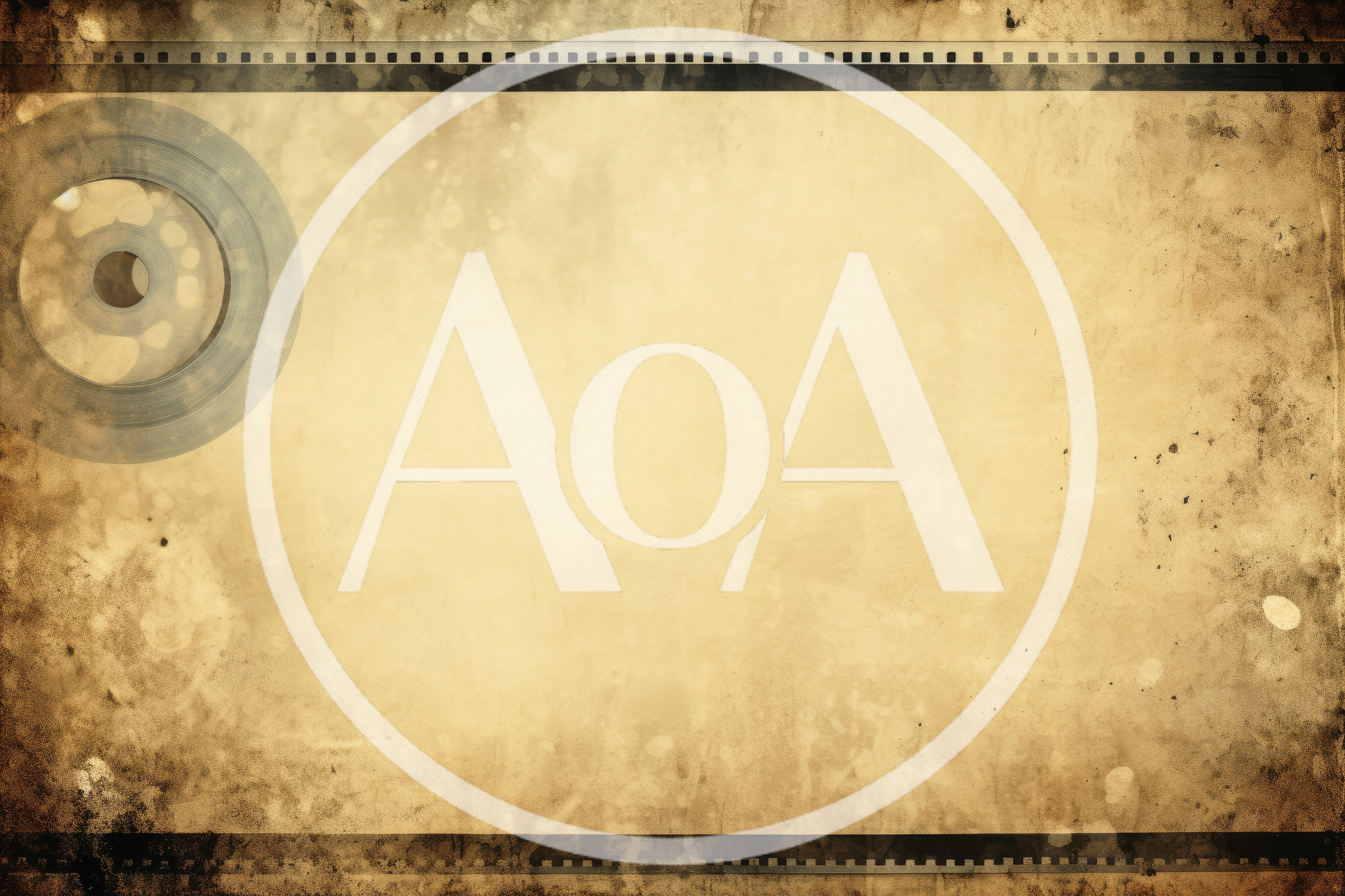 Vintage Film Strip Background With Retro Reel