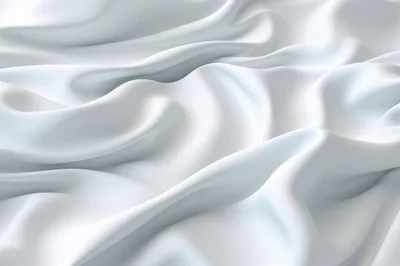 Abstract White Silk Fabric Waves Background