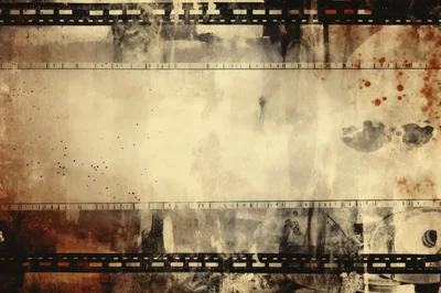 Vintage Film Strip Texture With Grunge Overlay