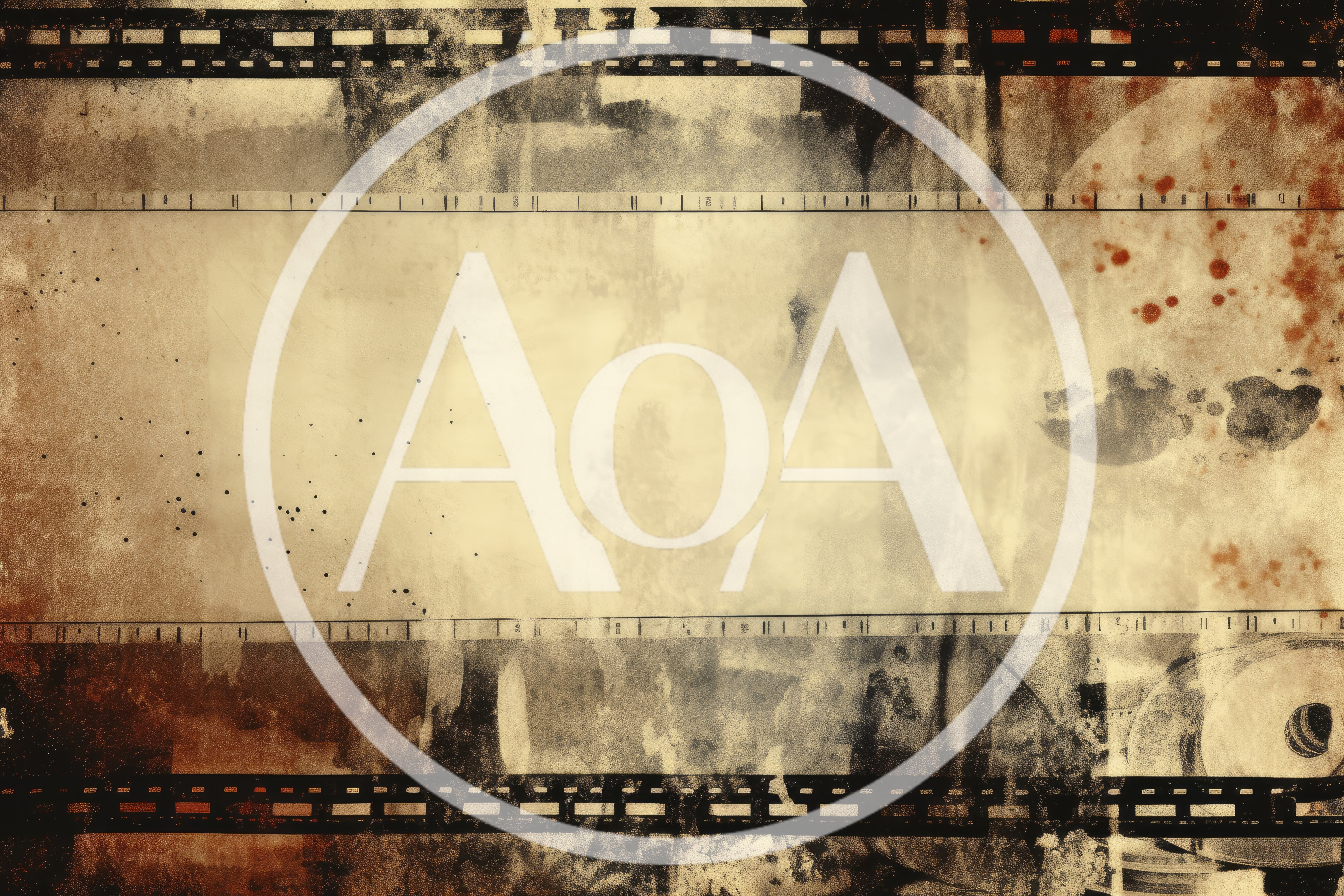 Vintage Film Strip Texture With Grunge Overlay