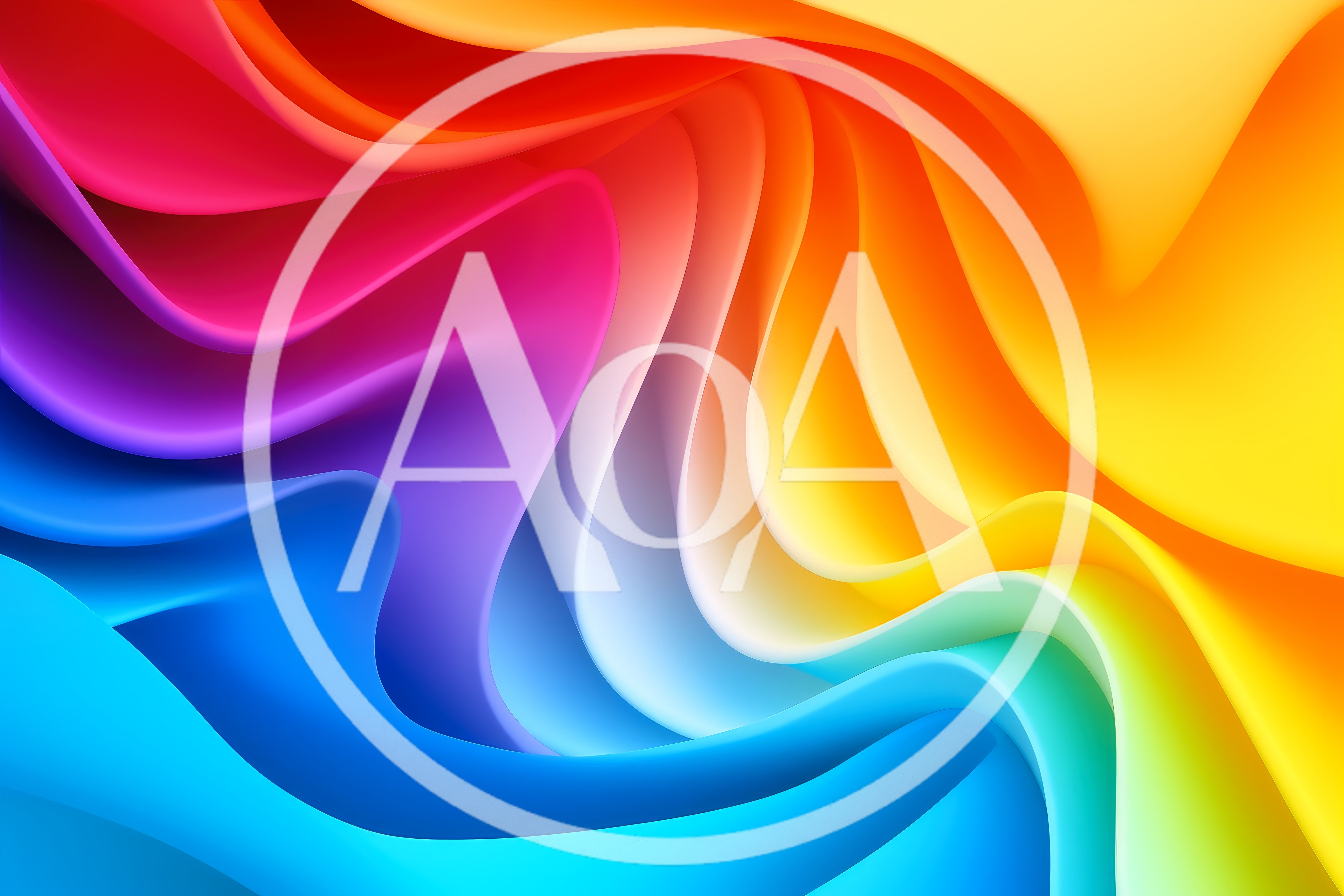 Abstract Rainbow Gradient Wavy Fluid Background